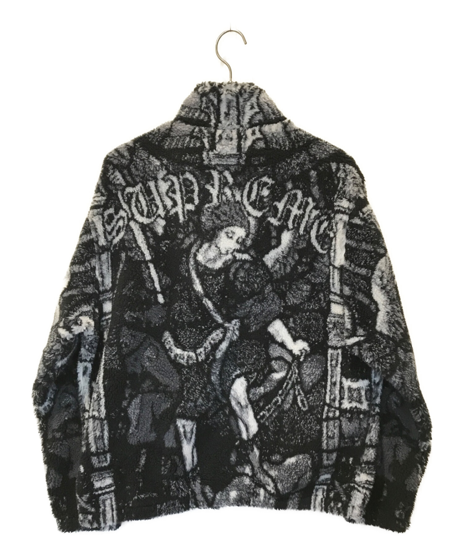 Supreme (シュプリーム) saint michael fleece jacket ホワイト×ブラック サイズ:L