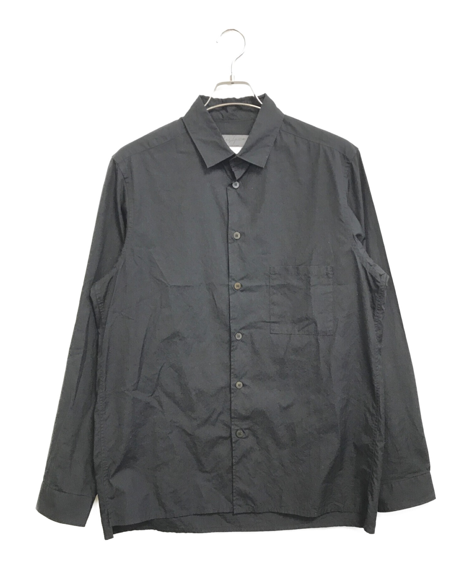 Yohji Yamamoto POUR HOMME ヨウジヤマモト プールオム 23SS リネンノッチドシャツジャケット ブラック 1