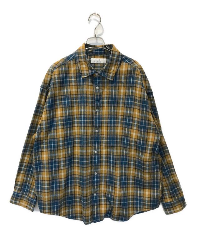 中古・古着通販】rin (リン) チェックシャツ イエロー×ブルー サイズ:M 