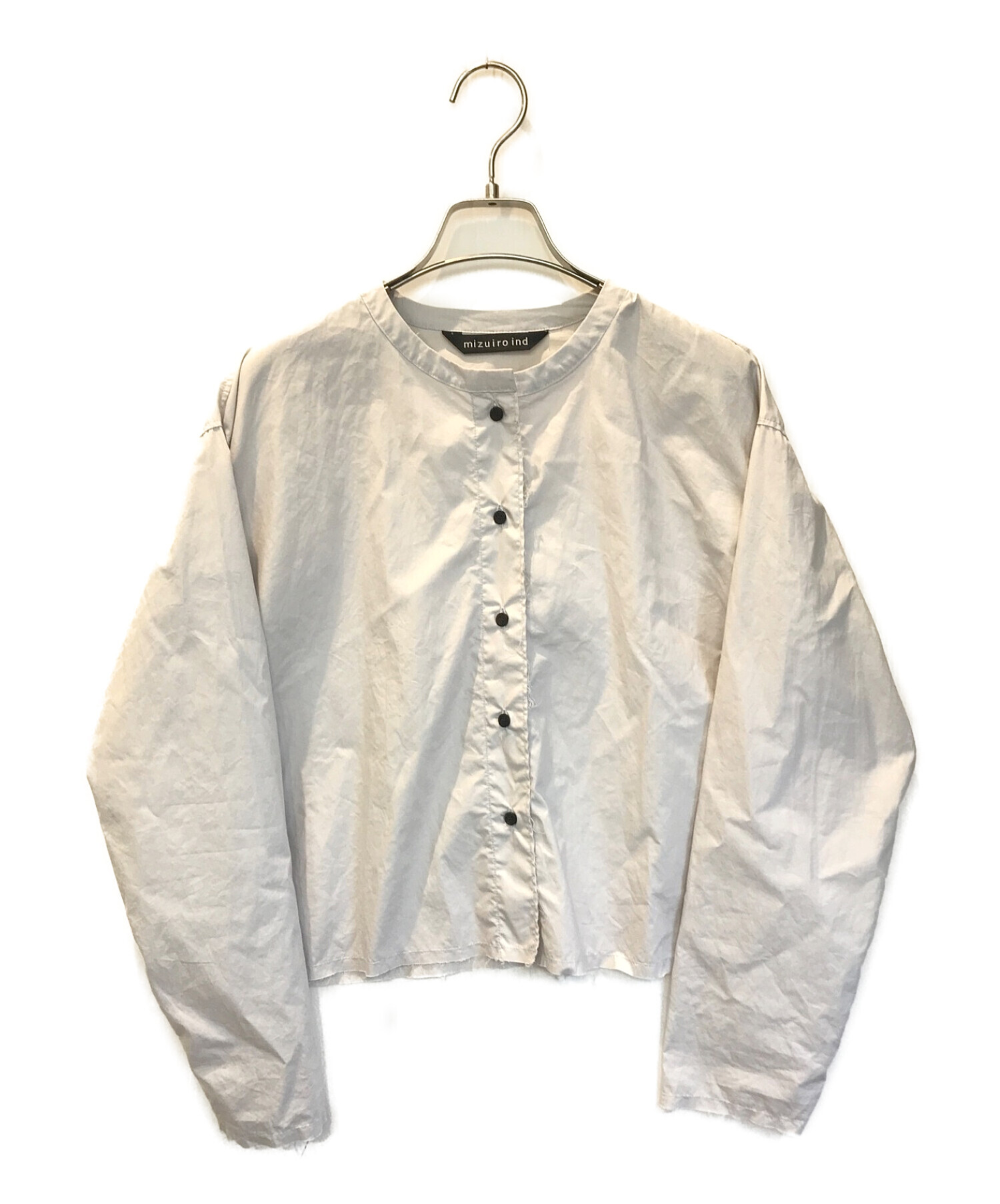 中古・古着通販】mizuiro-ind (ミズイロインド) バンドカラーシャツ 