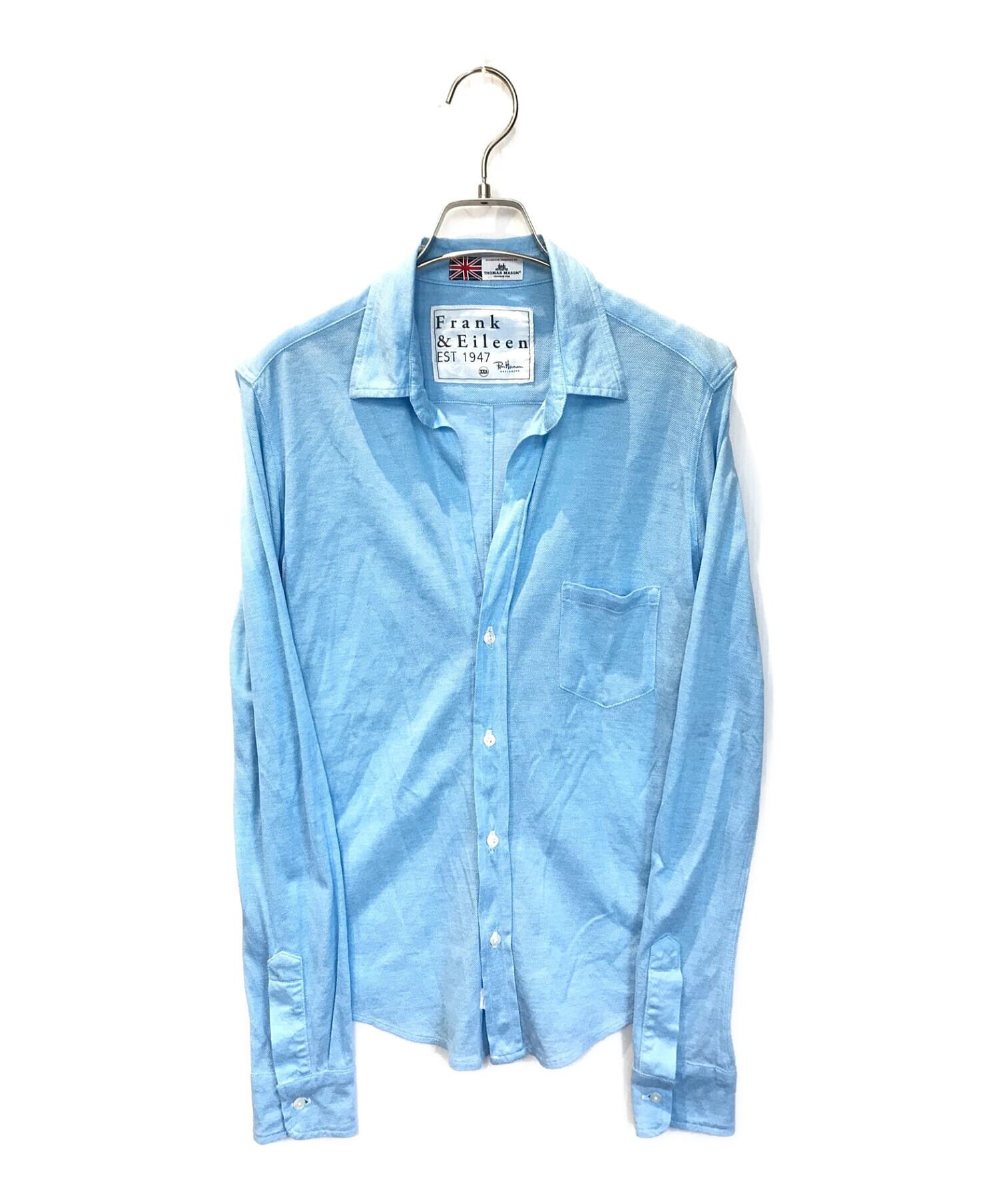 【希少サイズ】フランクアンドアイリーン　Luke　M表記　長袖シャツ　後染め 希少サイズ】フランクアンドアイリーン Luke M表記 長袖シャツ 後染め