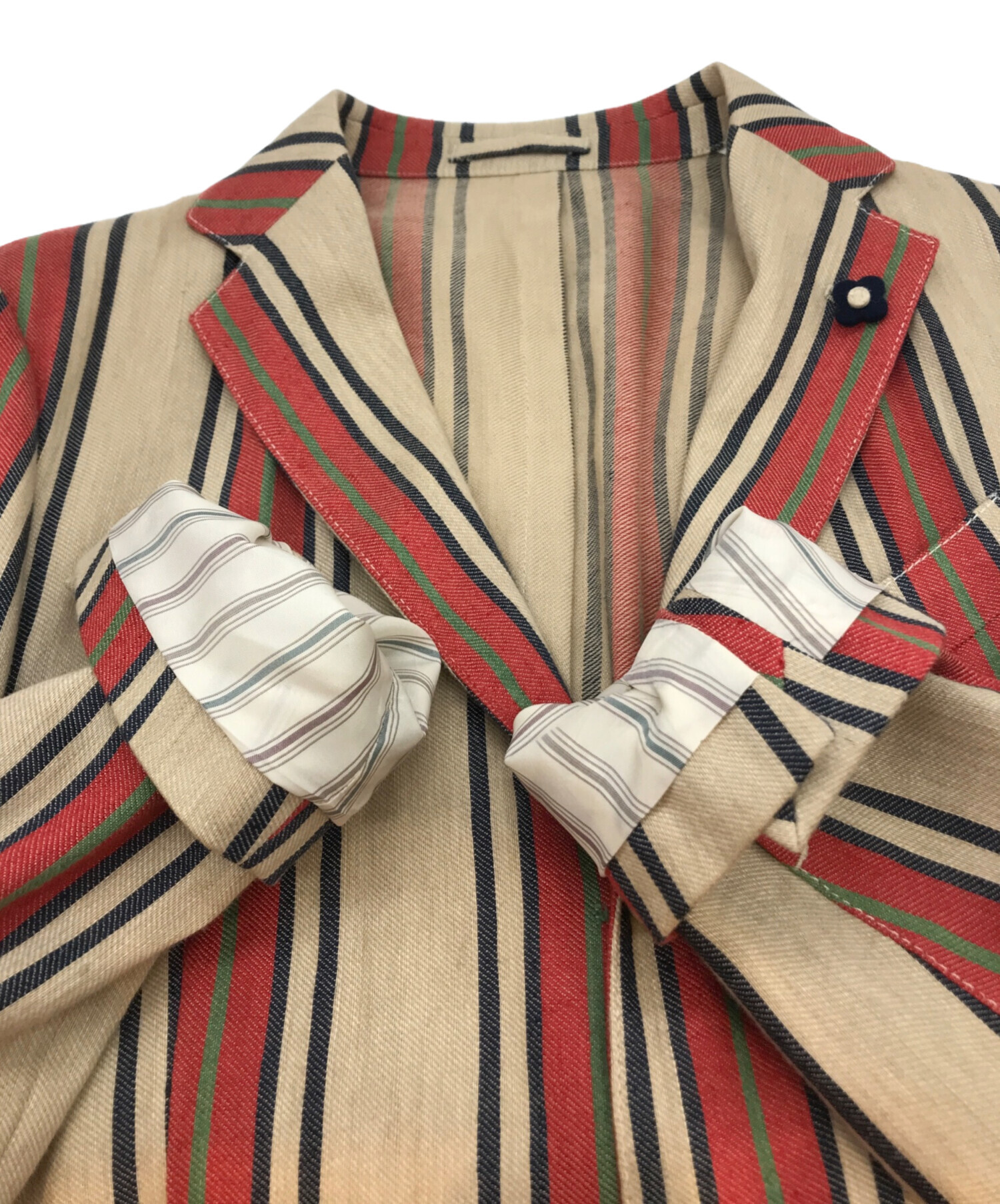中古・古着通販】LARDINI (ラルディーニ) ストライプ3Bテーラード  