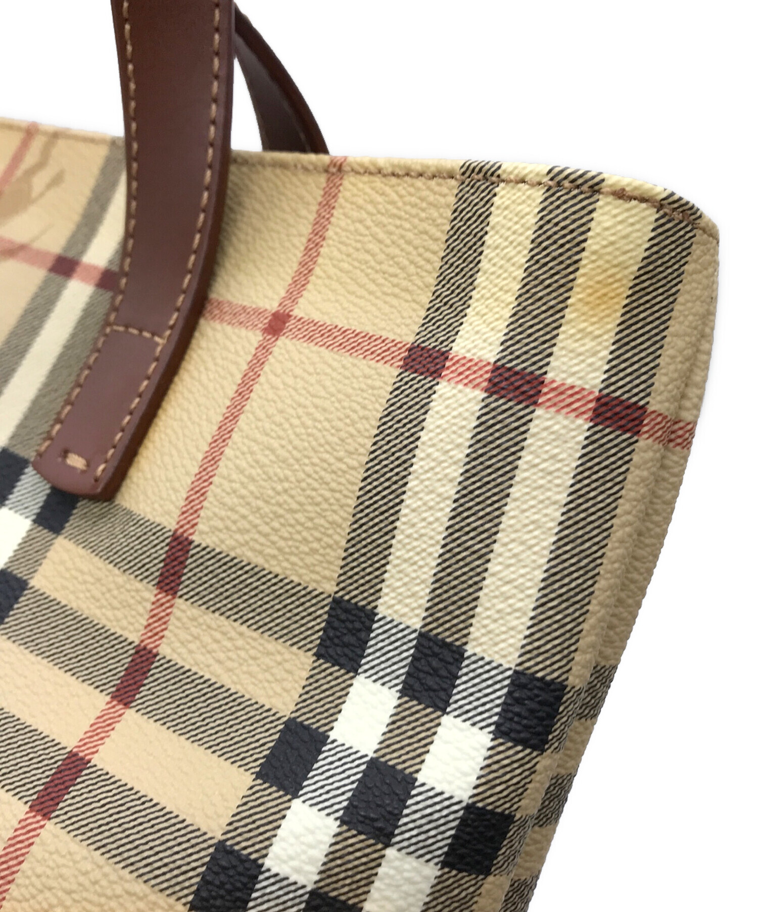 BURBERRY LONDON PVC ミニ ハンドバッグ トートバッグ ノバチェック 