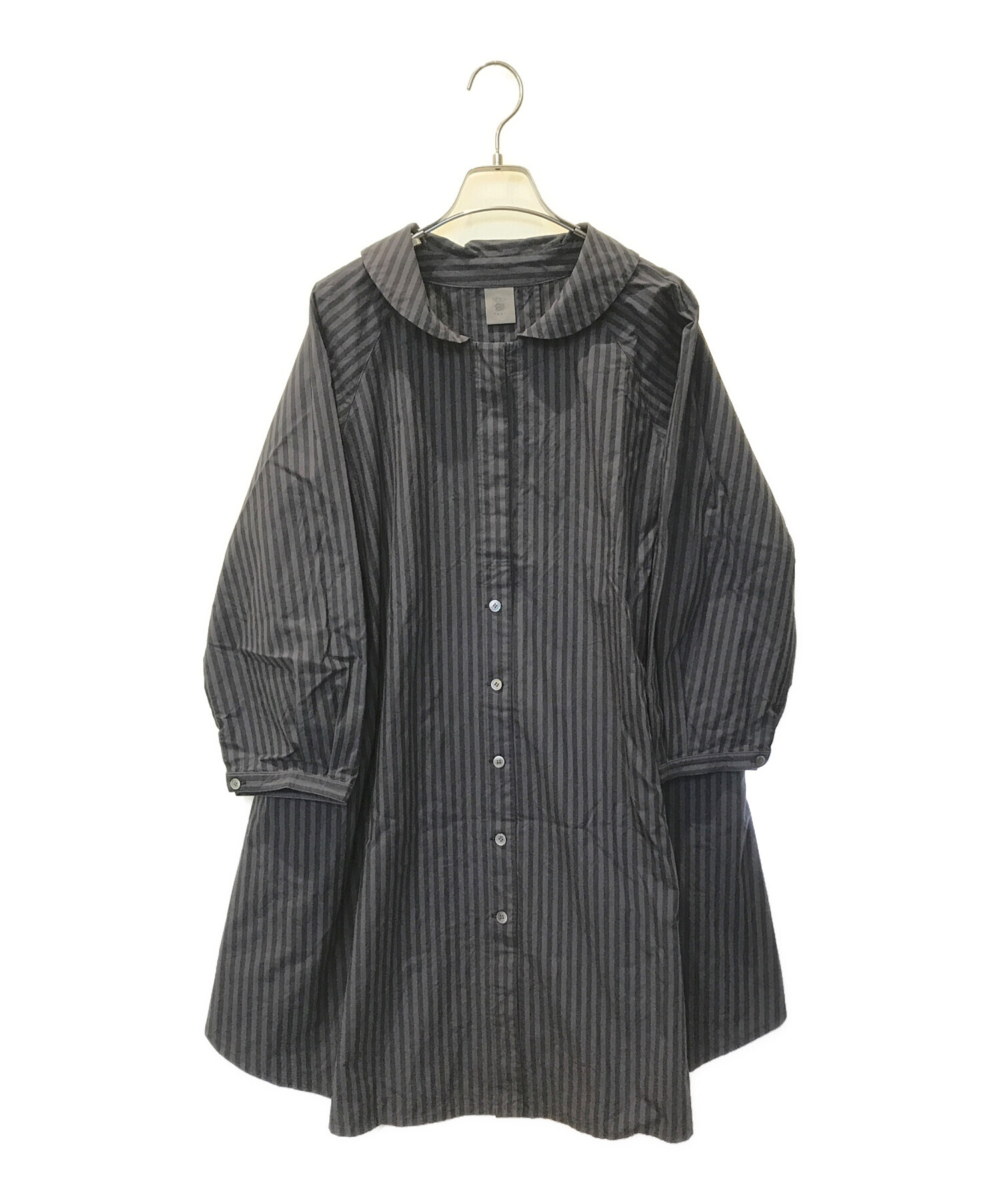 中古・古着通販】BASCO (バスコ) コットンワンピース グレー サイズ 