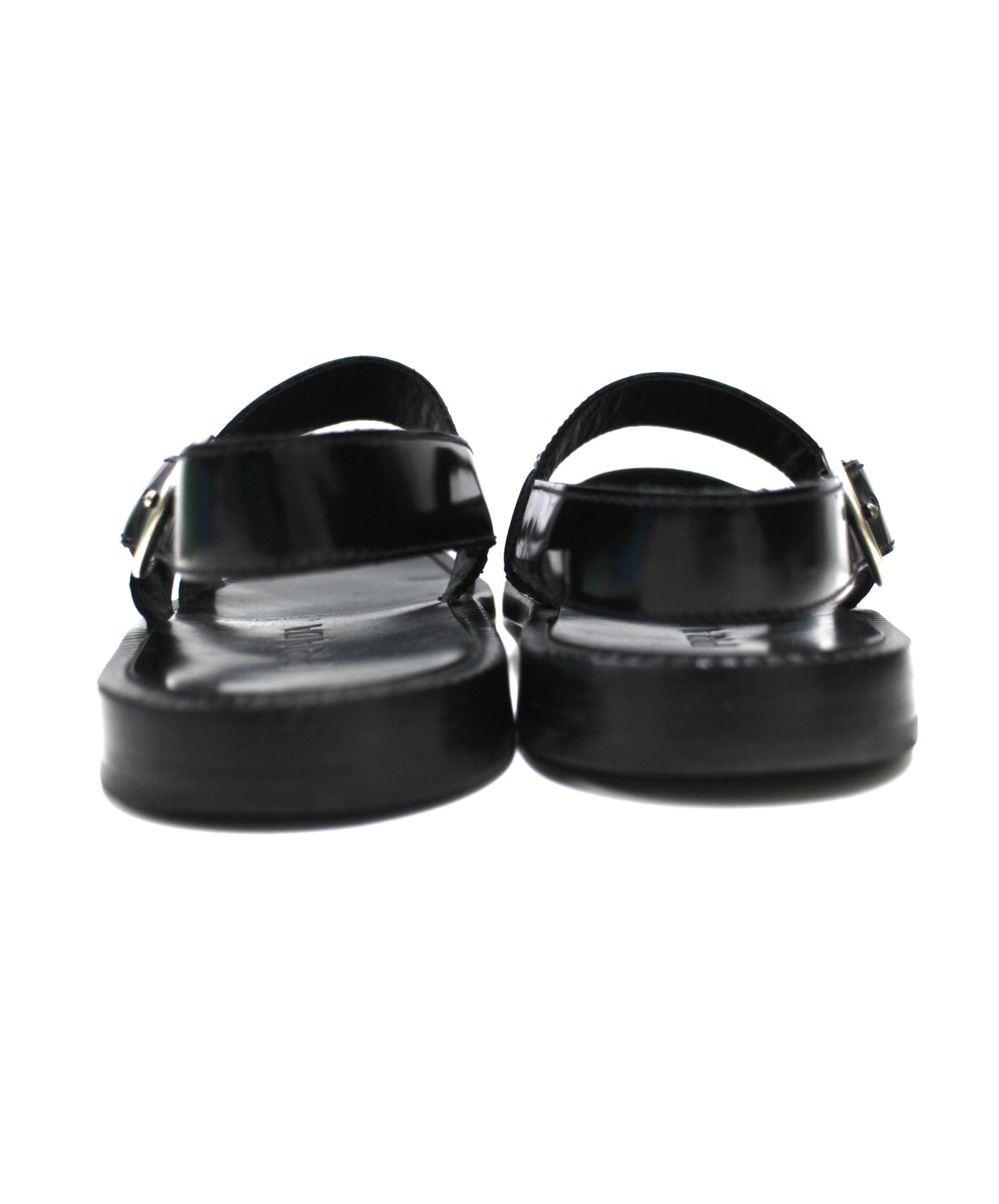 中古・古着通販】PRADA (プラダ) レザーサンダル サイズ:8 1/2 