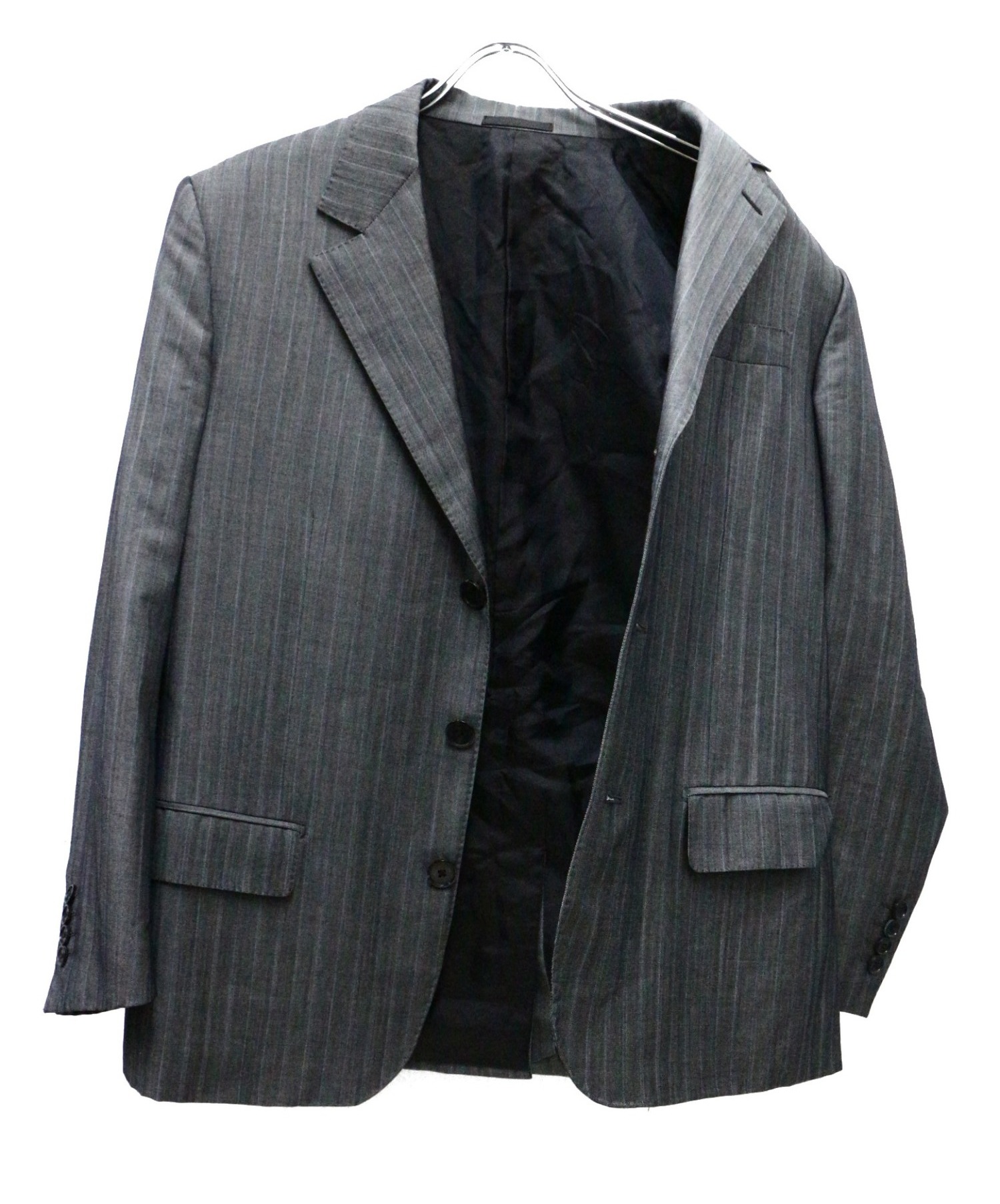 3-SJ018 ルイヴィトン ウール グレー スーツ-