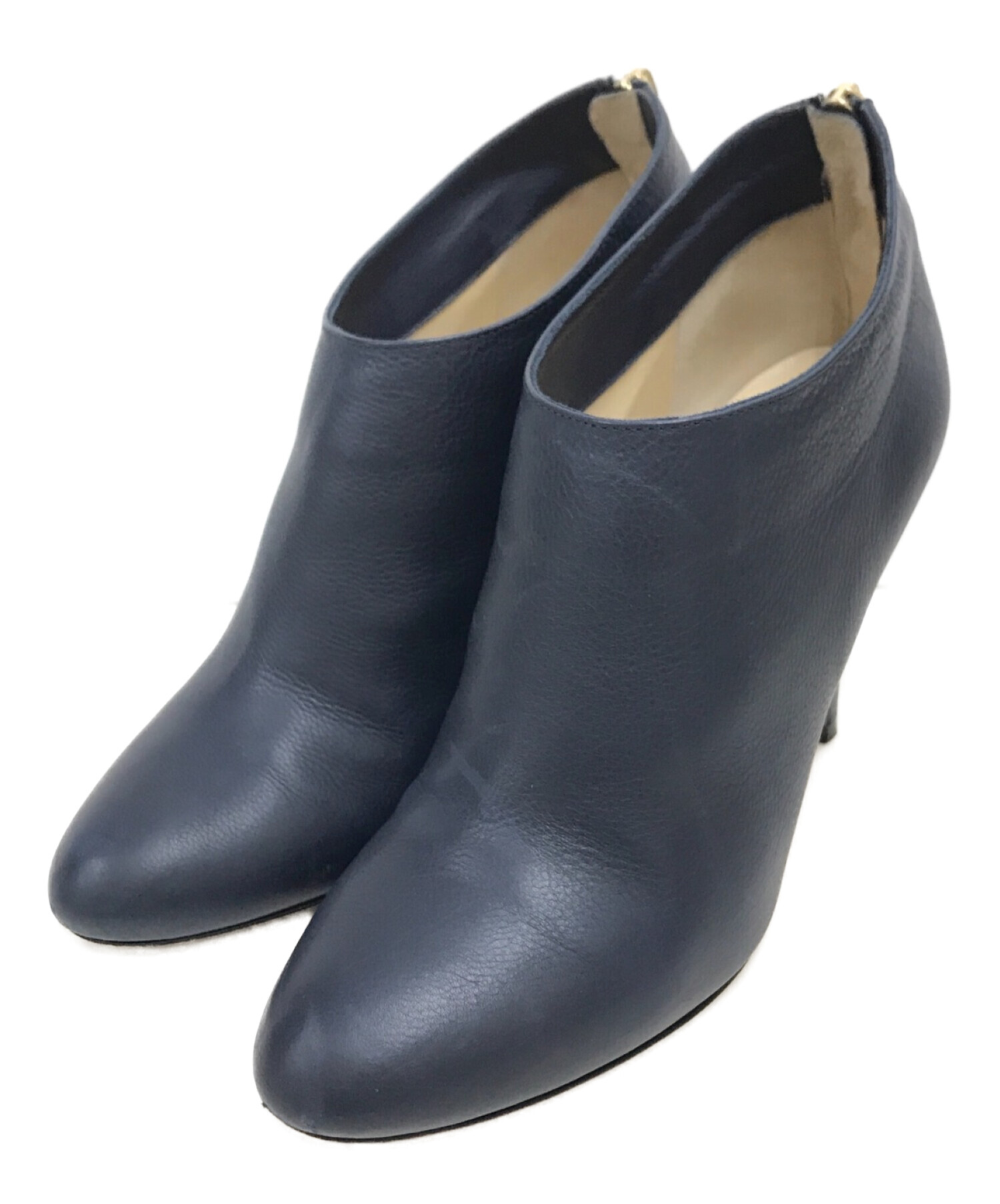 中古・古着通販】JIMMY CHOO (ジミーチュウ) ブーティ ネイビー サイズ 