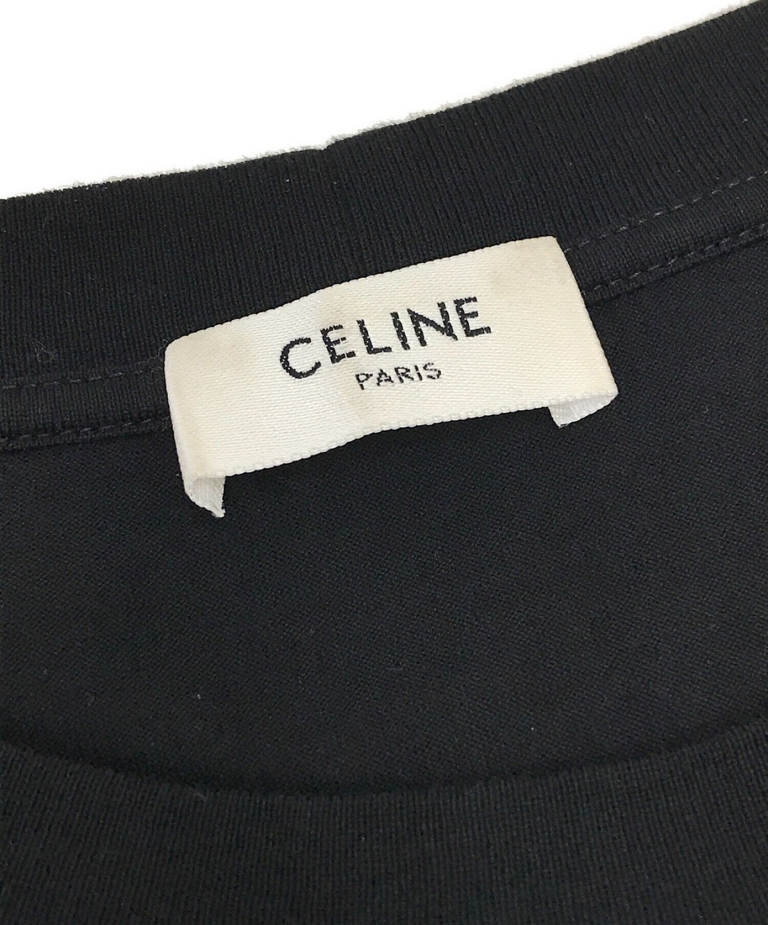 CELINE (セリーヌ) グラデーションロゴプリントTシャツ ブラック サイズ:XS