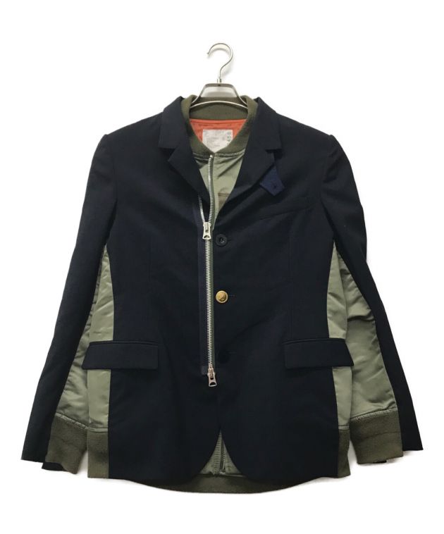 sacai サカイ21ss Suiting x MA-1 テーラードジャケット 