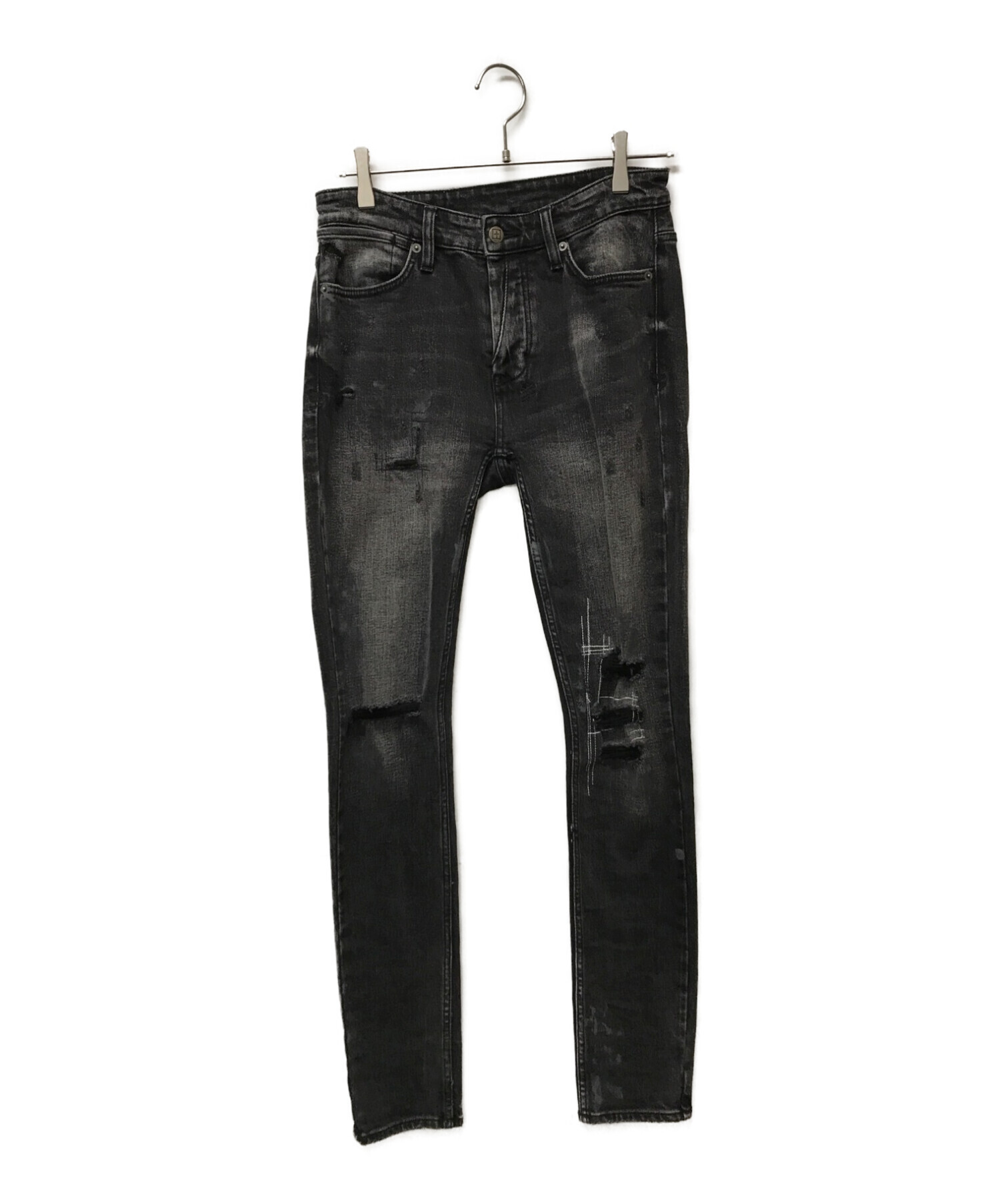 SPEED FREAK GARMENTS MXパンツブラックデニム W34 剥し