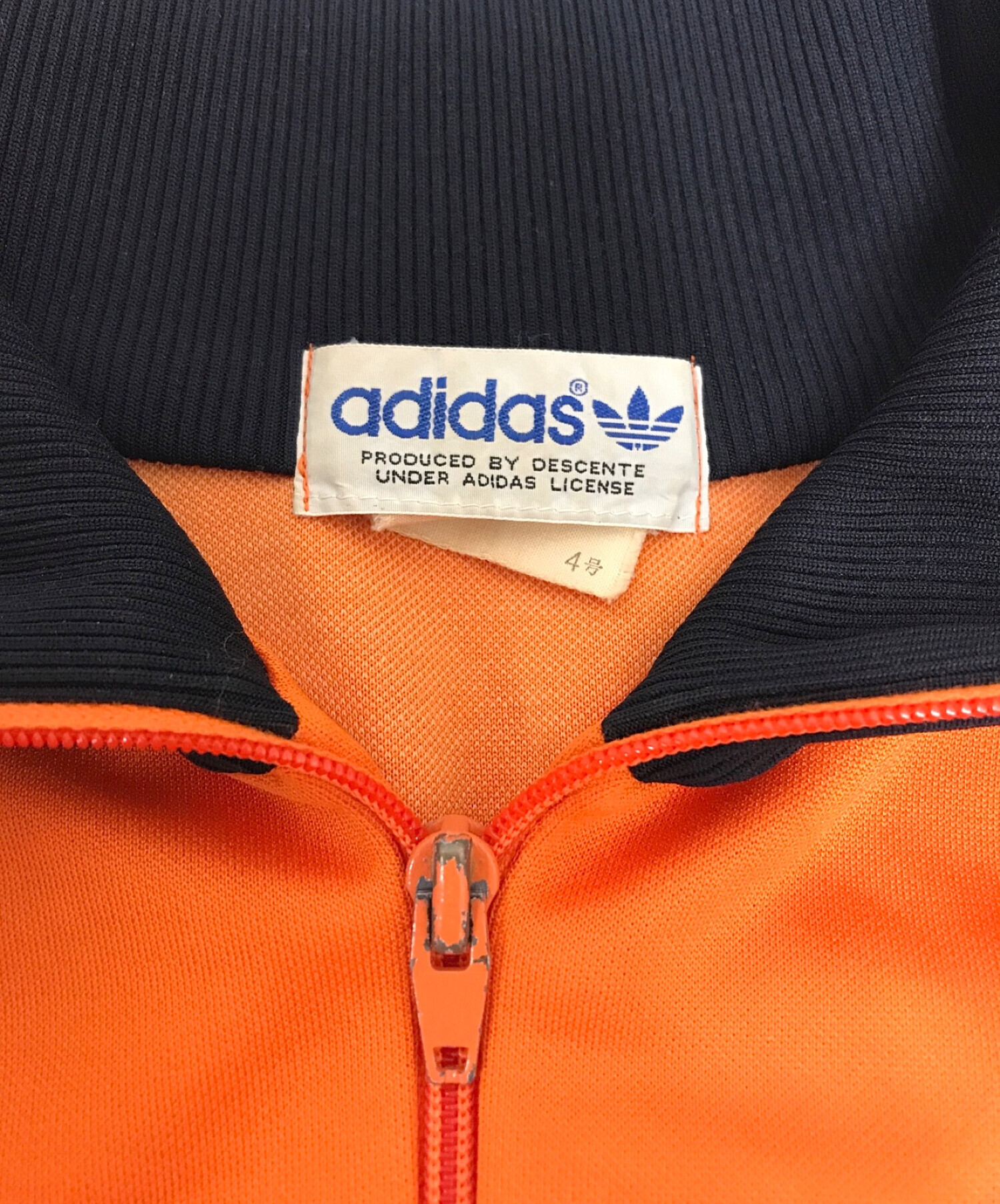 adidas (アディダス) デサント製トラックジャケット オレンジ サイズ:4号