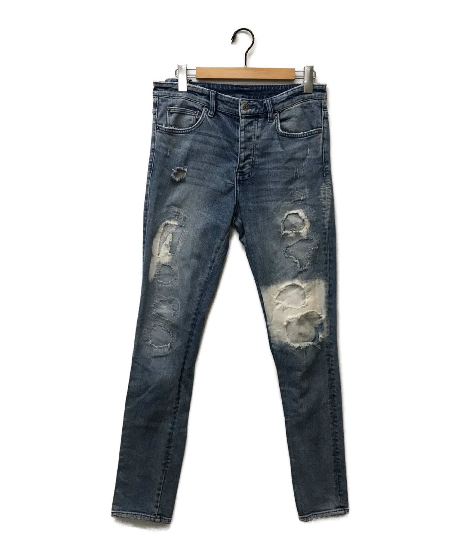 中古・古着通販】Ksubi (スビ) ダメージ加工デニムパンツ インディゴ 