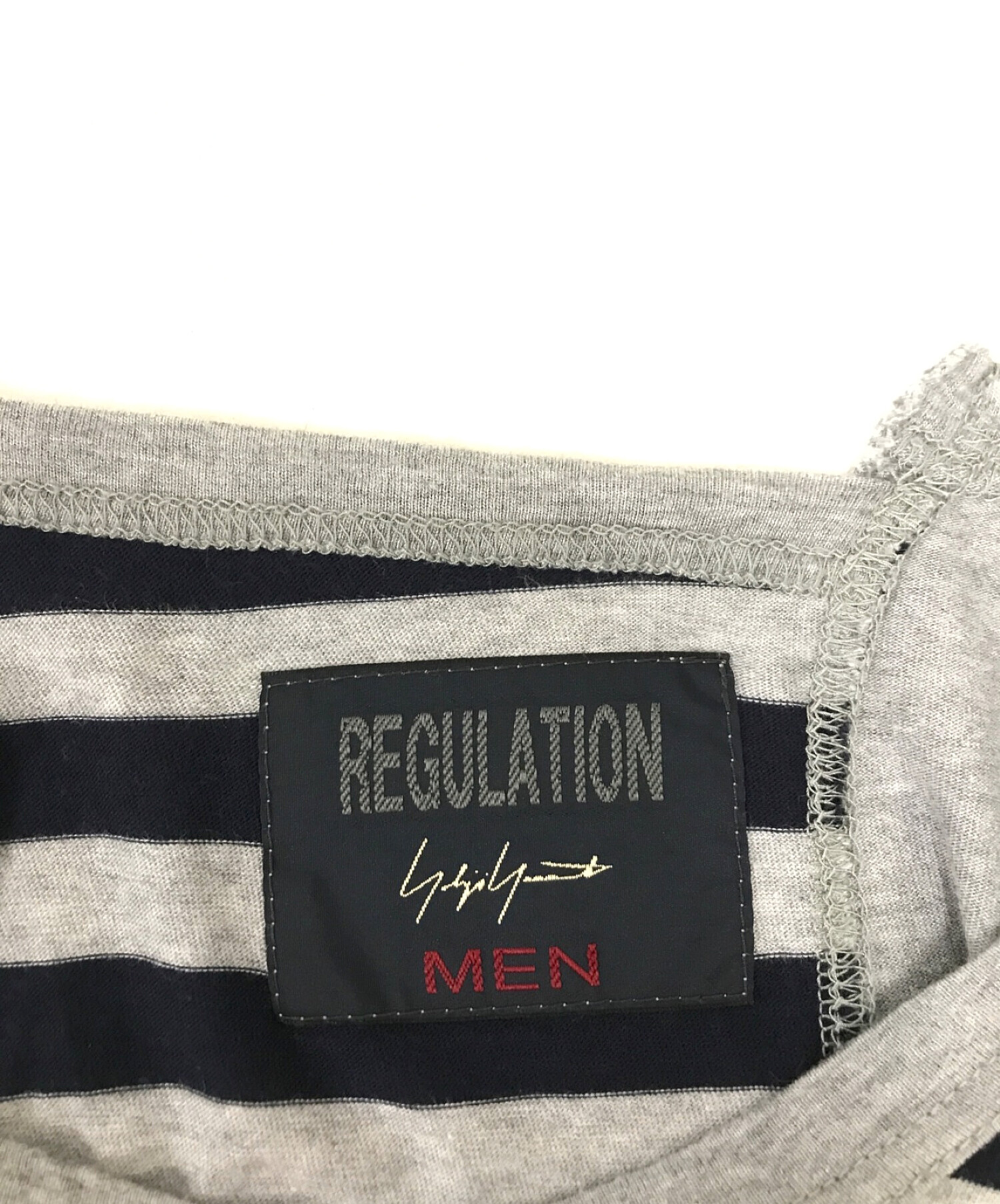 ヨウジヤマモト 半袖ボーダーTシャツ REGULATION レギュレーション ヨウジヤマモト 半袖ボーダーTシャツ REGULATION レギュレーション