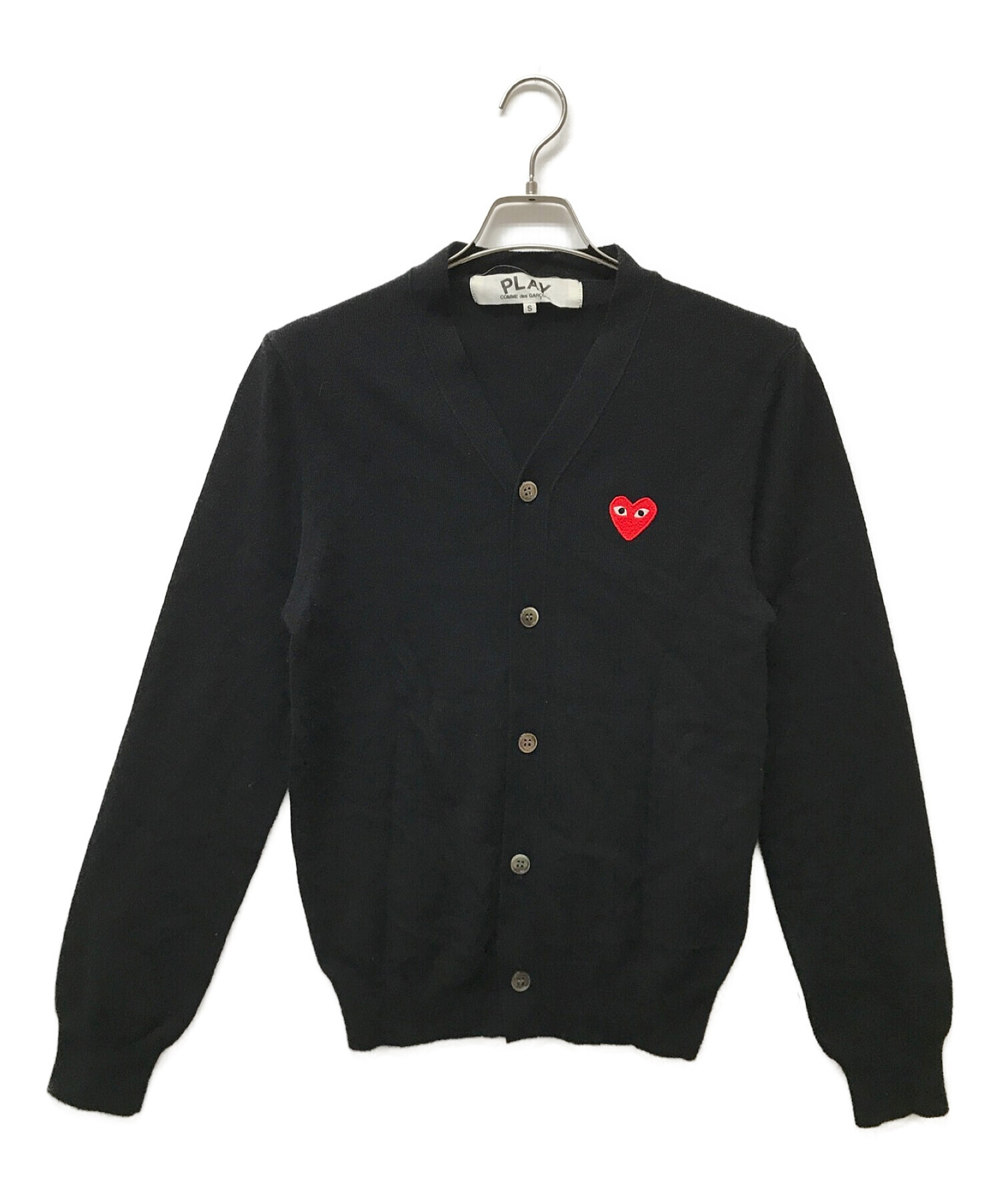 Play Comme des garcons ハート ワッペン カーディガン-