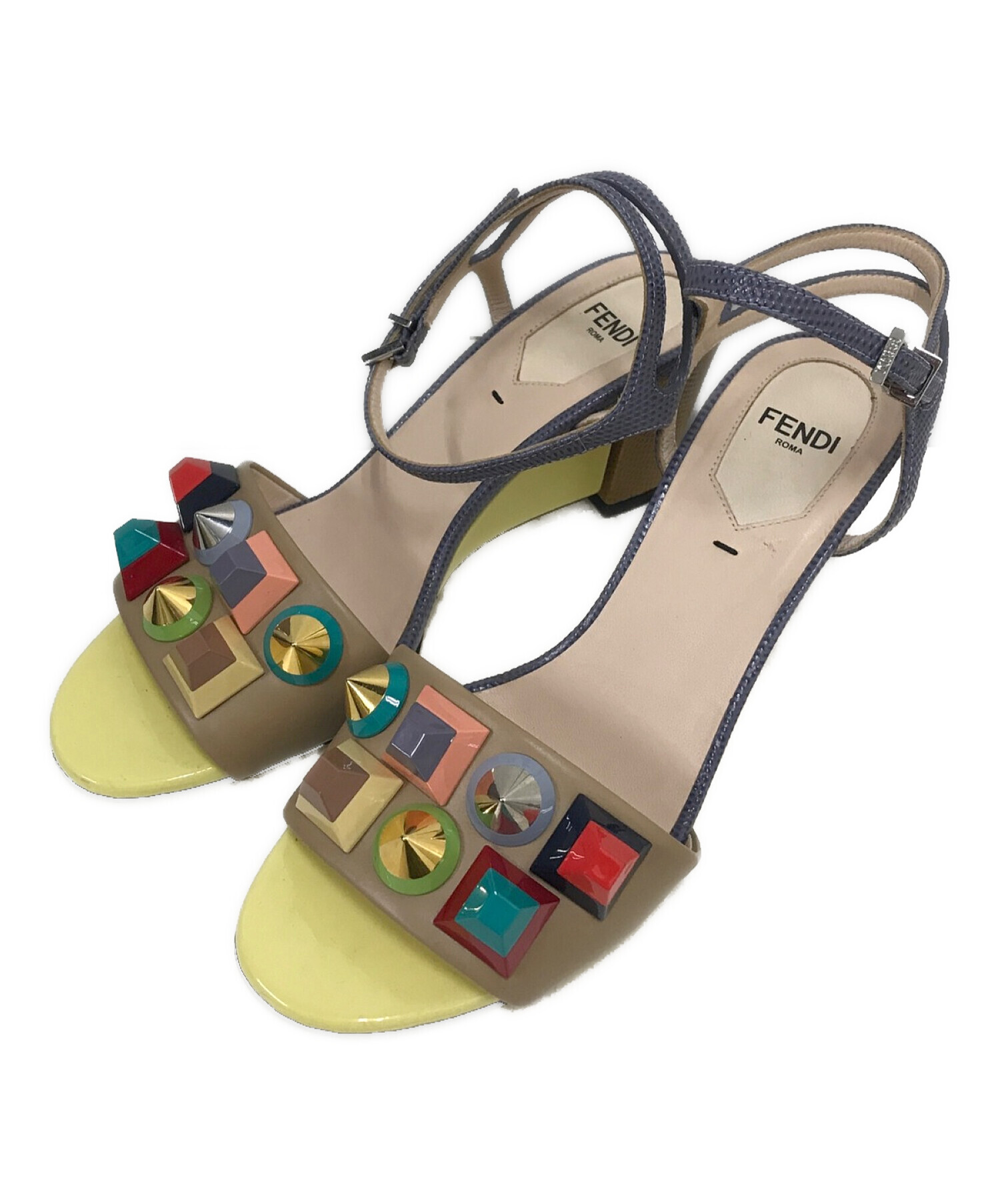 中古・古着通販】FENDI (フェンディ) マルチスタッズサンダル マルチ 
