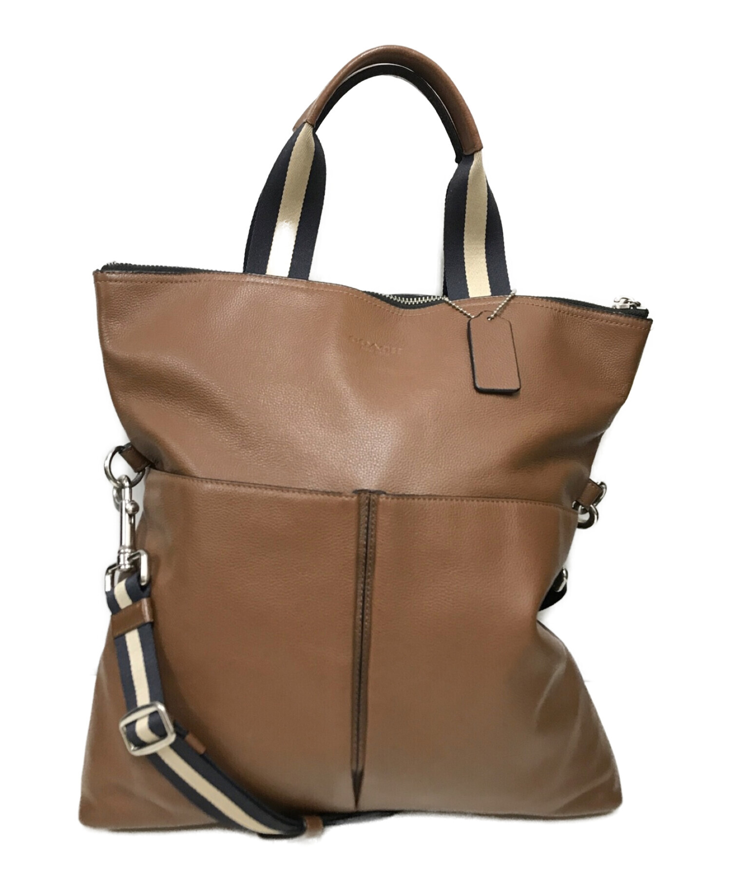 中古・古着通販】COACH (コーチ) 2WAYレザートートバッグ ブラウン 