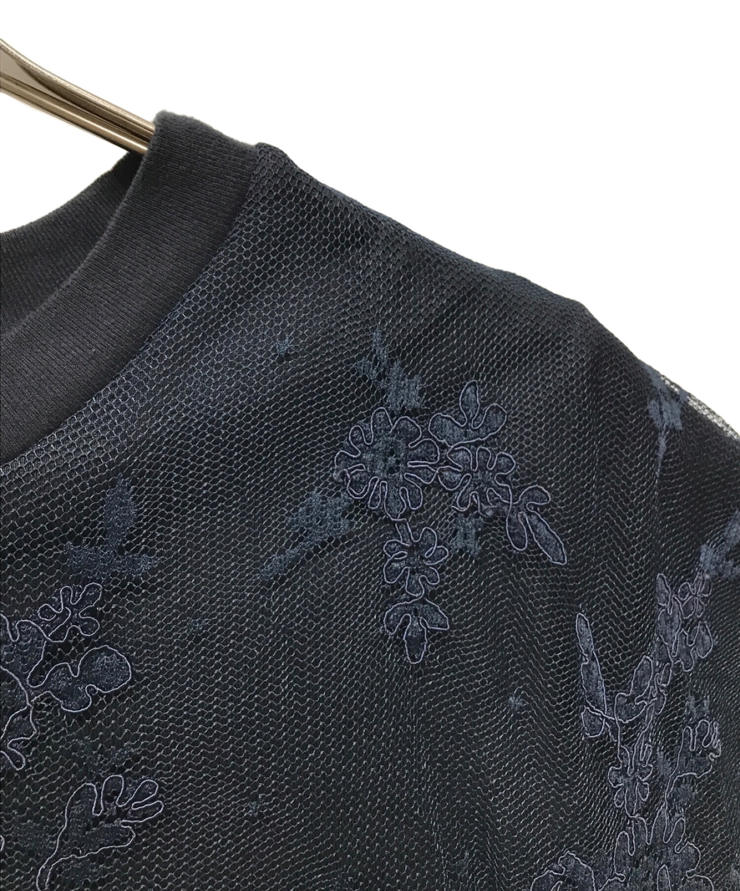 中古・古着通販】REKISAMI (レキサミ) レースカットソー ネイビー 
