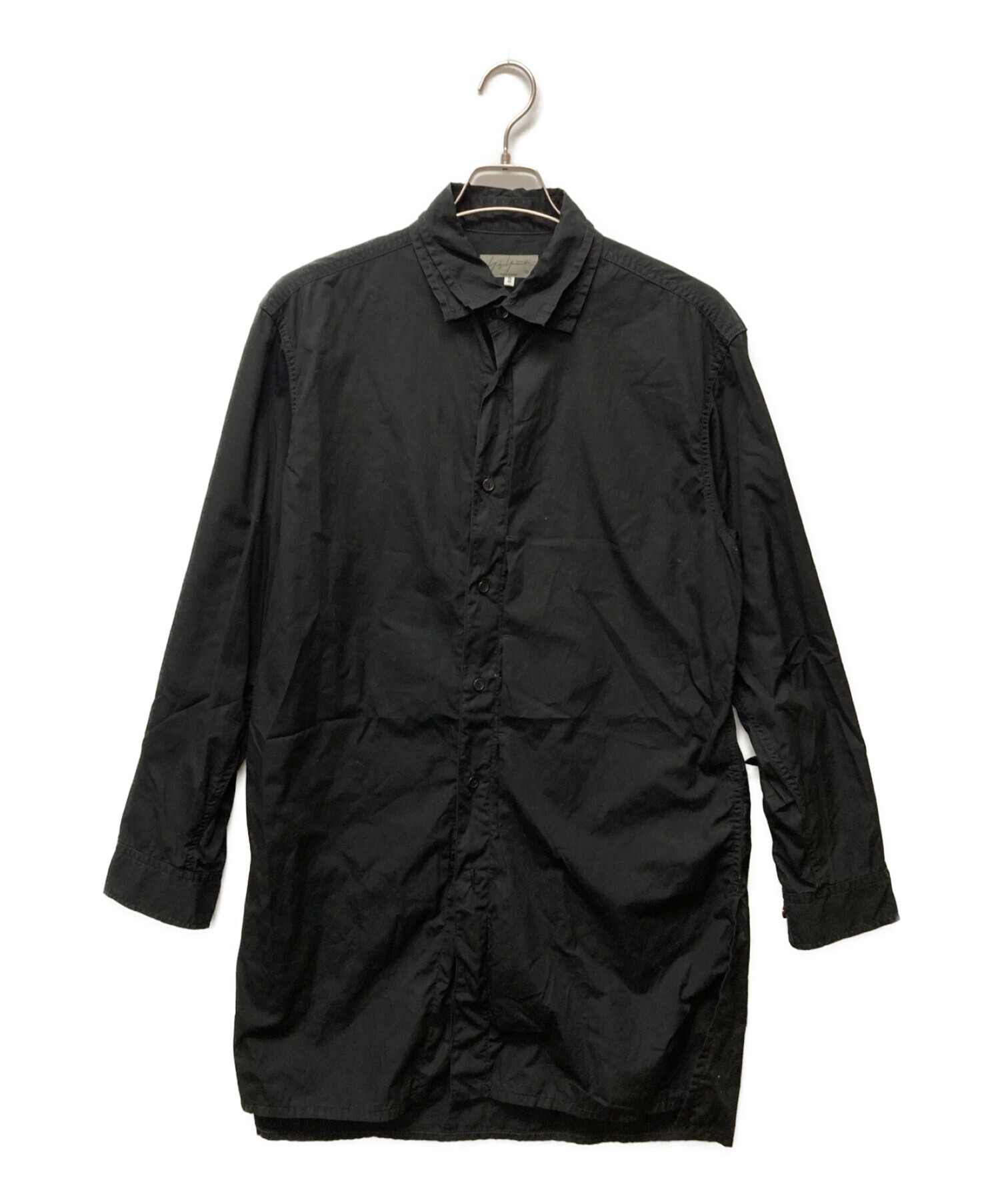 Yohji Yamamoto pour homme (ヨウジヤマモト プールオム) 二十襟ロングシャツ ブラック サイズ:2