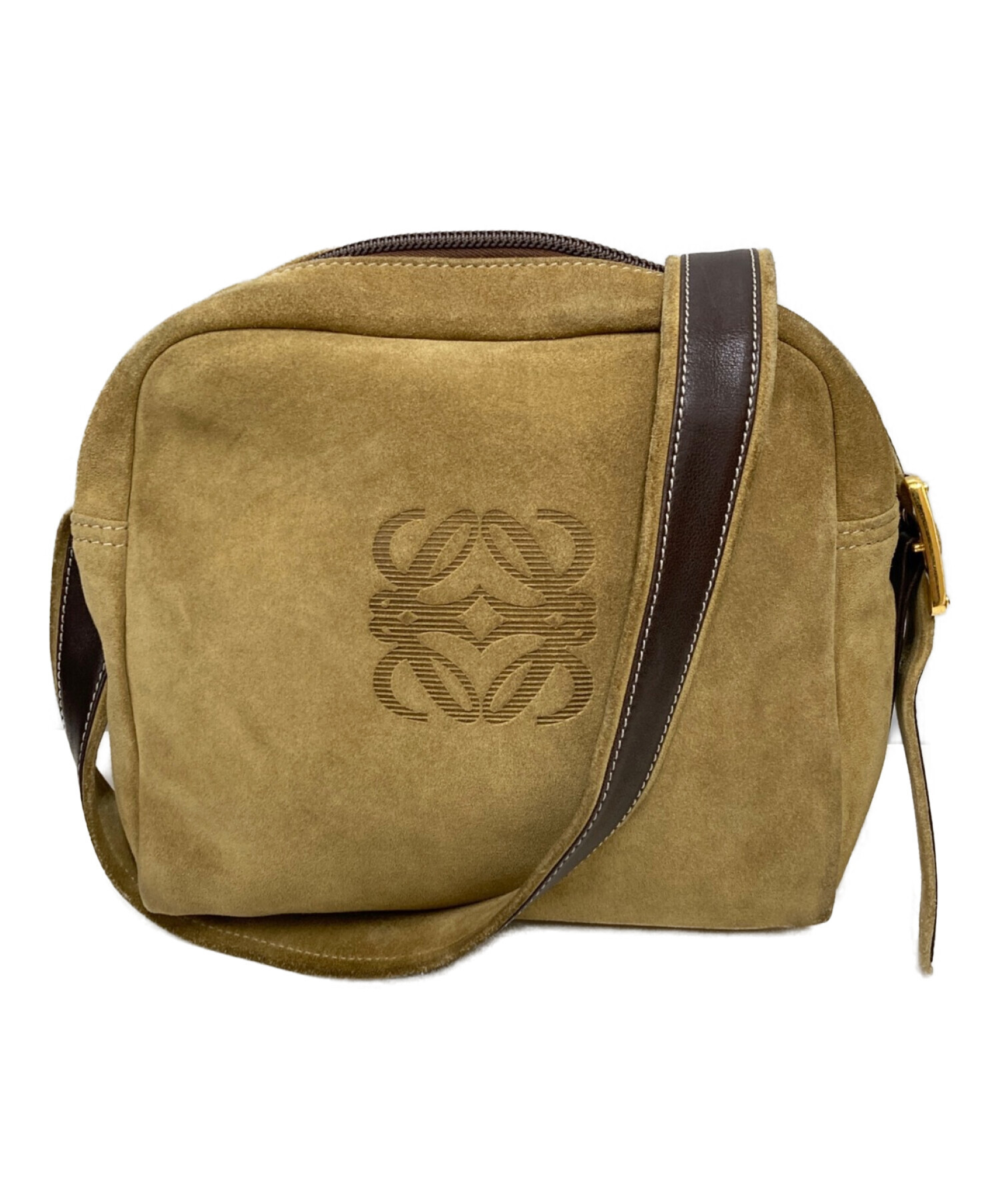 中古・古着通販】LOEWE (ロエベ) アナグラムロゴスウェードショルダー 