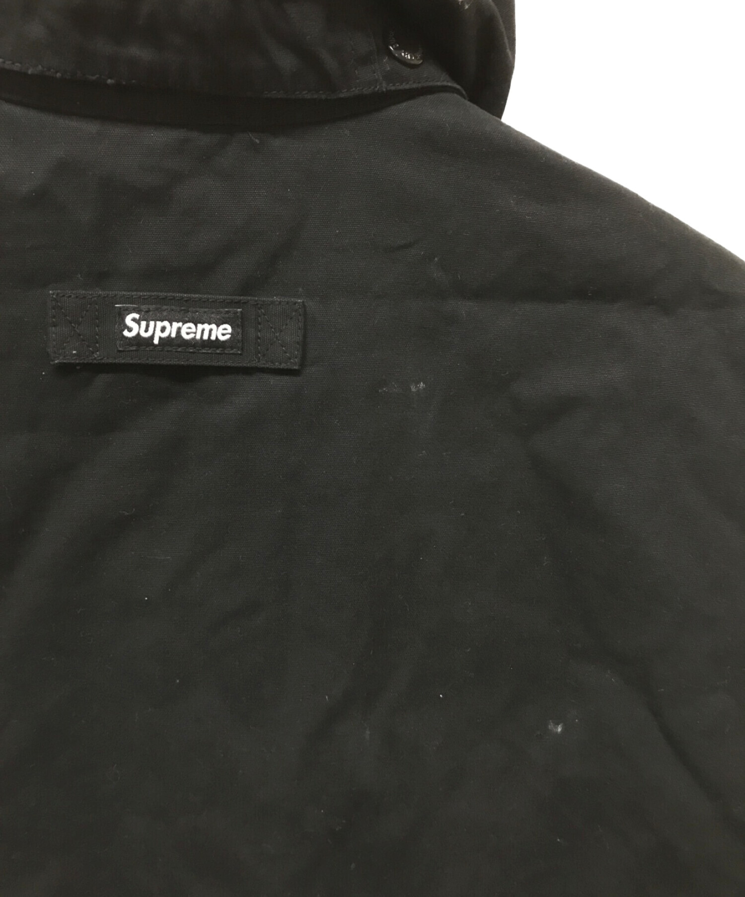 Supreme (シュプリーム) レザーカラーユーティリティジャケット ブラック サイズ:L