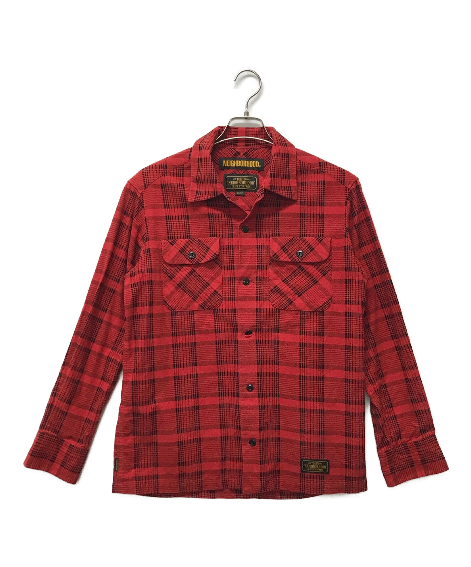 NEIGHBORHOOD ネイバーフッド チェックシャツ M 青黒 長袖 NEIGHBORHOOD グリーン ブラック チェック 長袖シャツ NEIGHBORHOOD