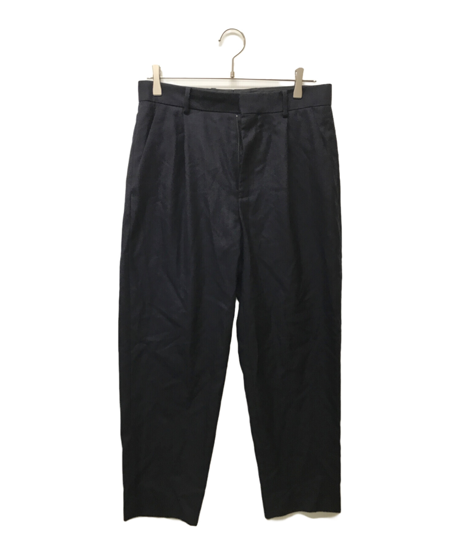 中古・古着通販】ATON (エイトン) 1タックウールテーパードパンツ 