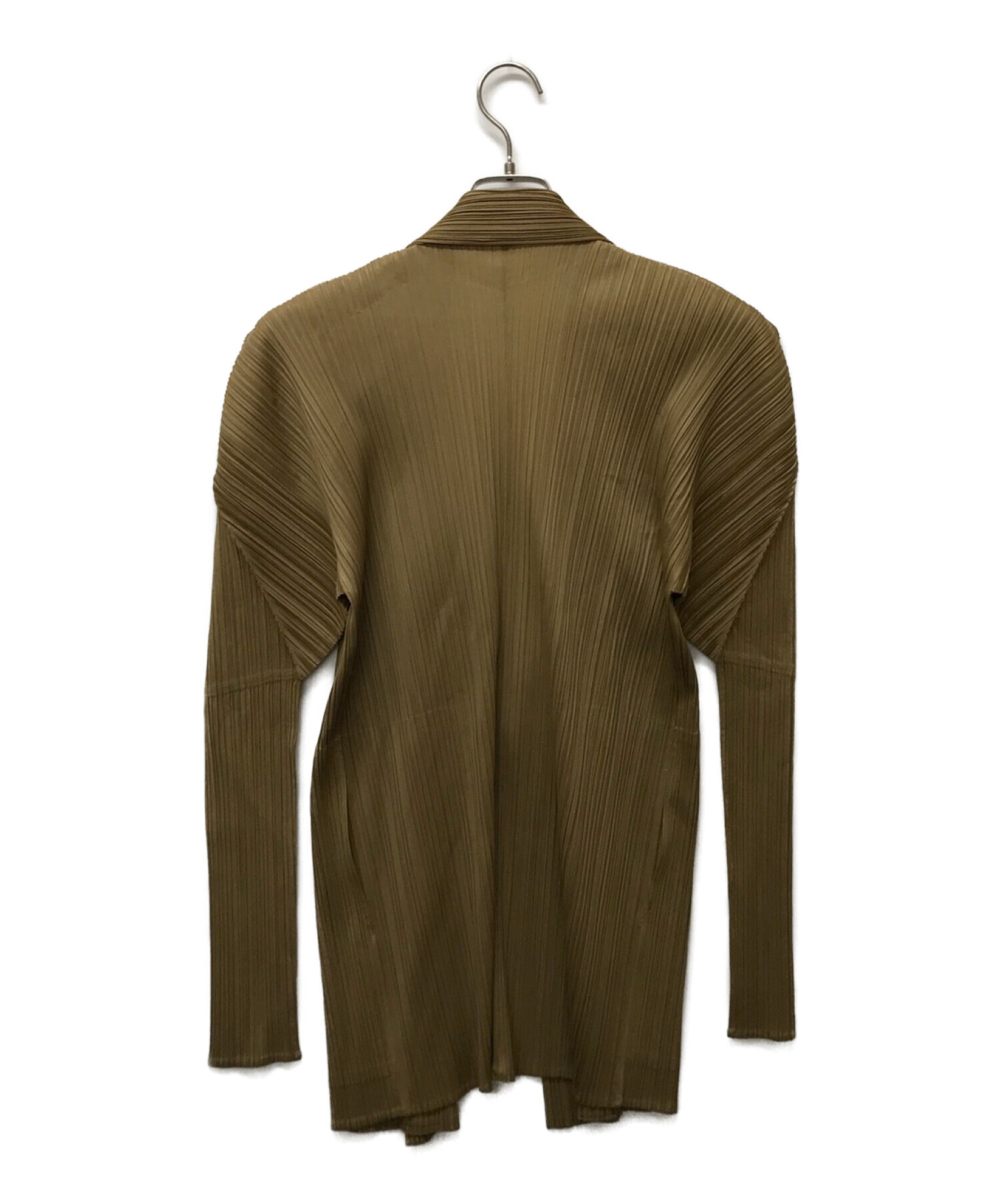 PLEATS 強かっ PLEASE プリーツカーディガン ベージュ ジャケット