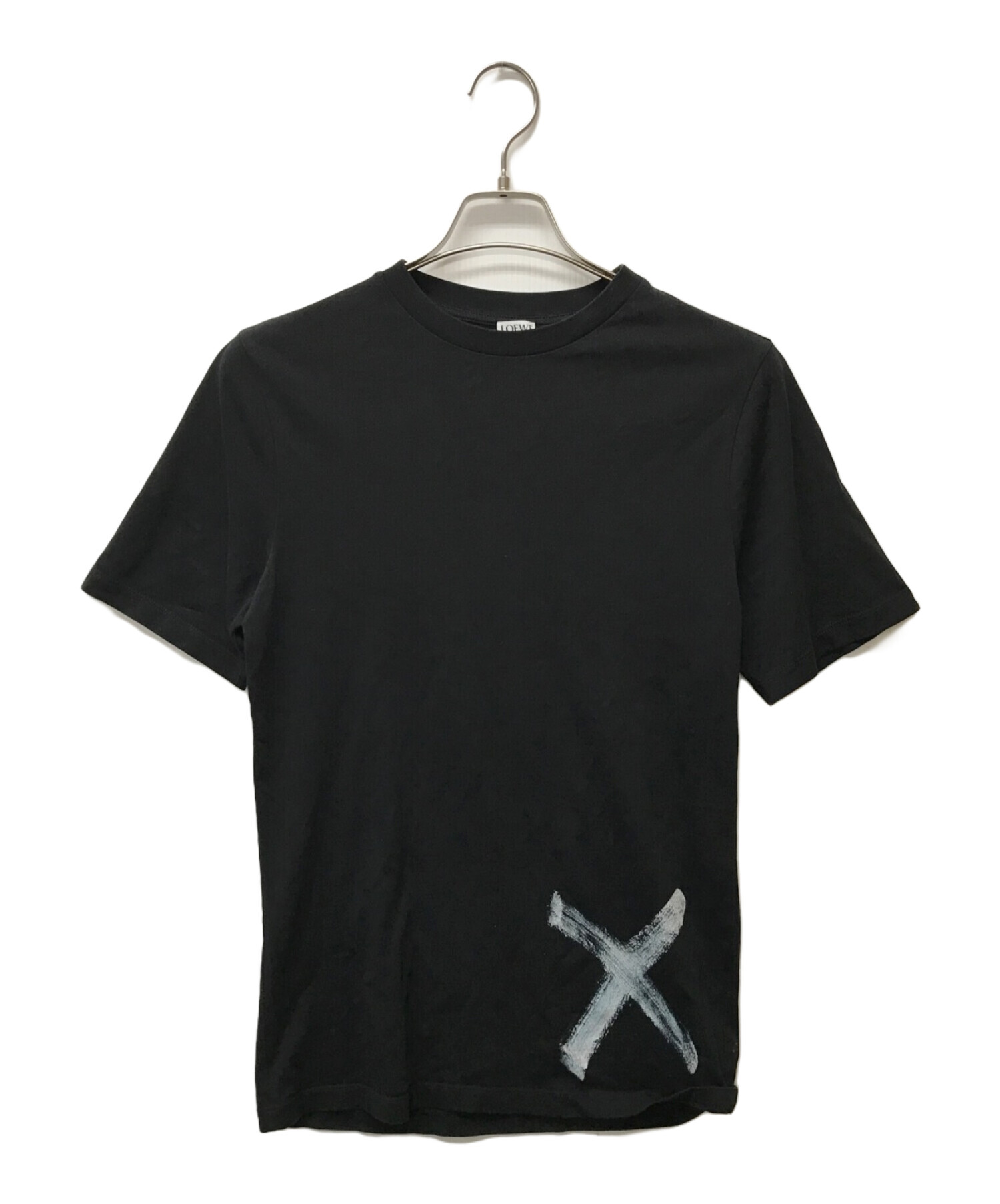 中古・古着通販】LOEWE (ロエベ) ペイントTシャツ ブラック サイズ 