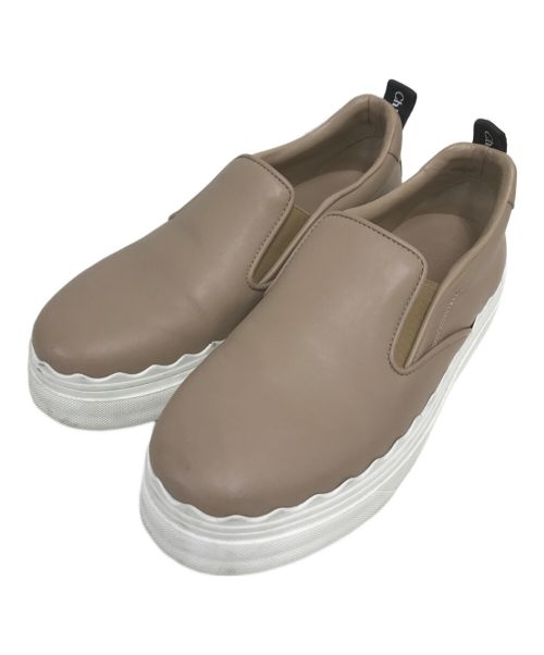 未使用 クロエ Jessie ジェシー ムートン ダービーシューズ 37 【中古