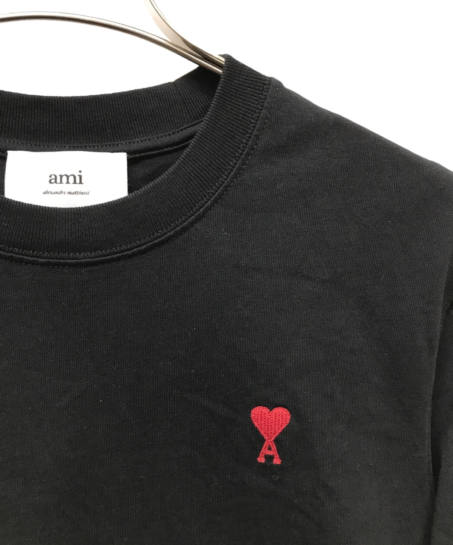 中古・古着通販】AMIPARIS (アミパリス) ハート刺繍Tシャツ ブラック 