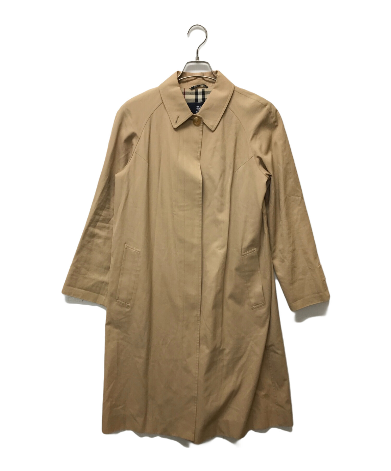 Burberry バーバリー ステンカラーコート ベージュ ノバチェック 36