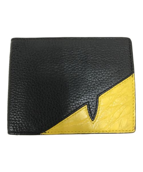 新品】FENDI(フェンディ)バッグバグズ 二つ折り財布 ブラック正規品  