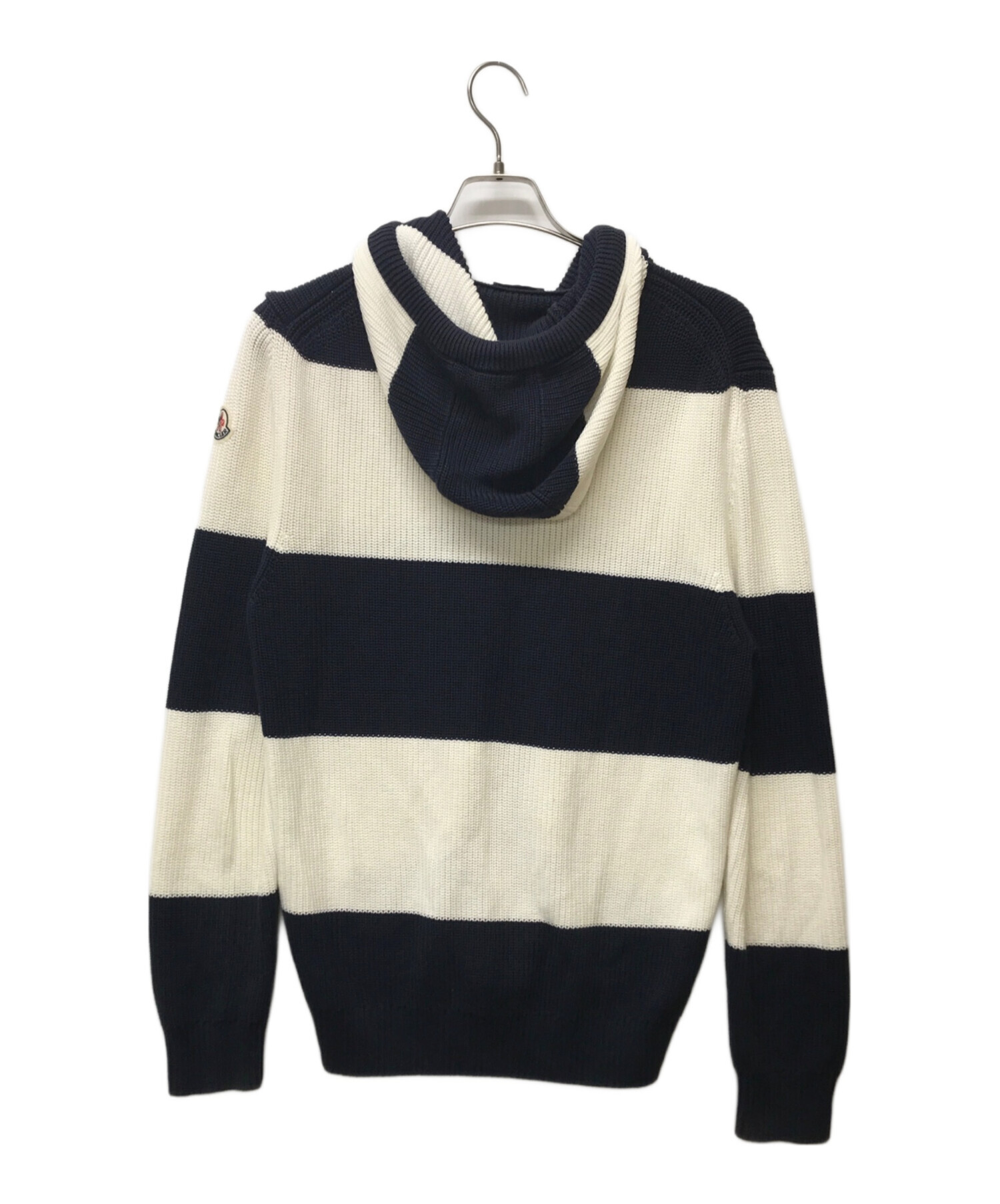 中古・古着通販】MONCLER (モンクレール) ボーダージップアップニット 