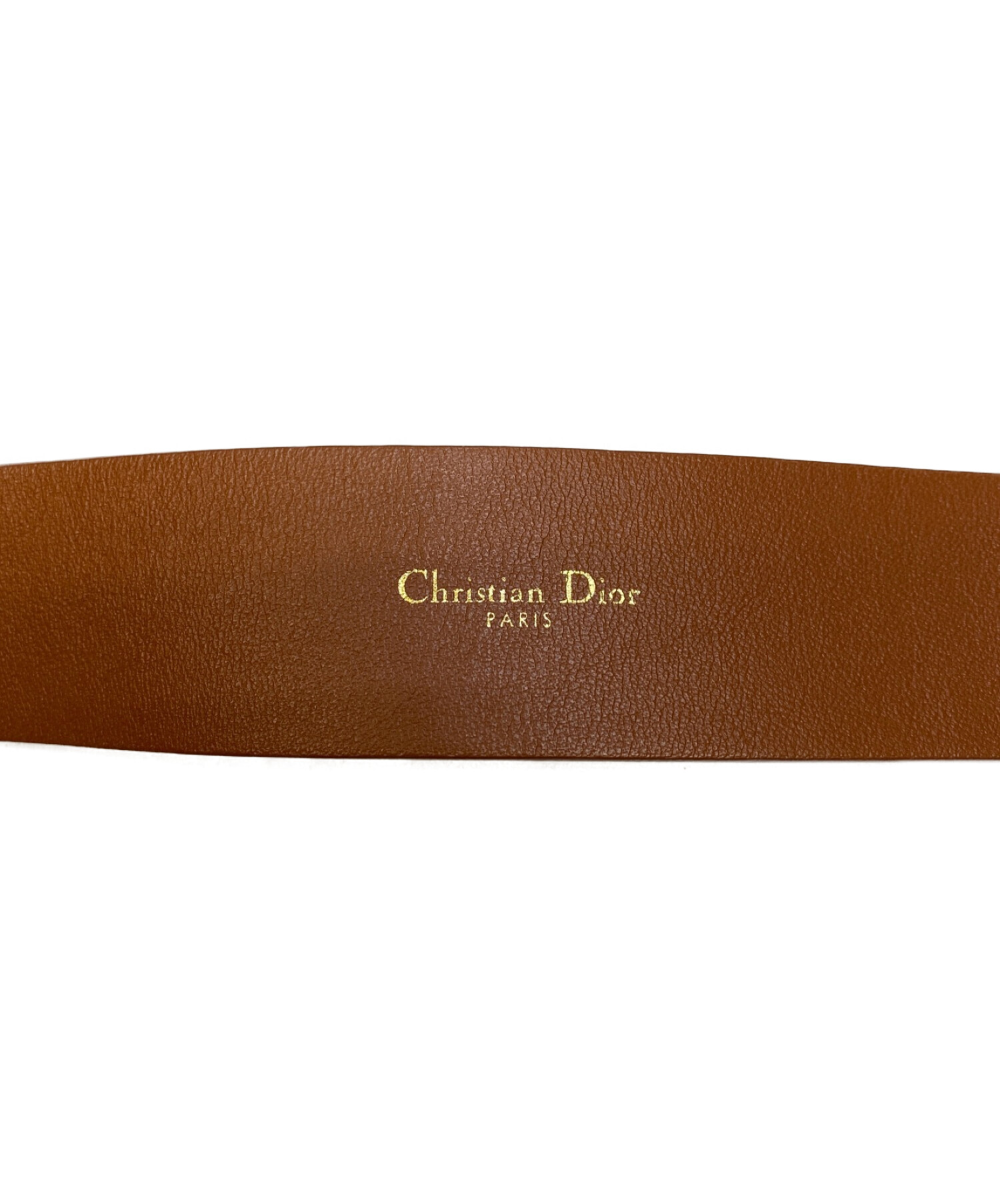 Christian Dior (クリスチャン ディオール) CDベルト CD金具レザーベルト ブラウン サイズ:75