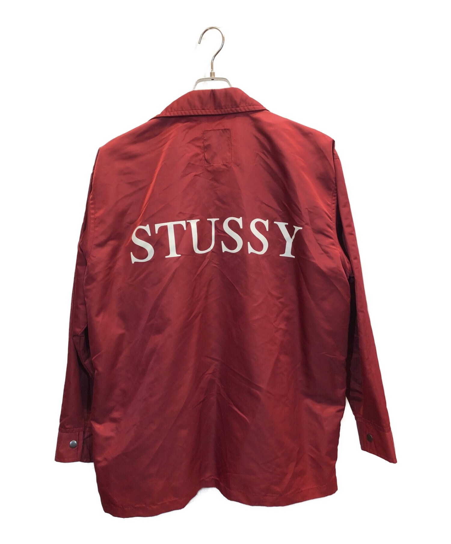 stussy (ステューシー) [古着]90s バックロゴ コーチジャケット レッド サイズ:M