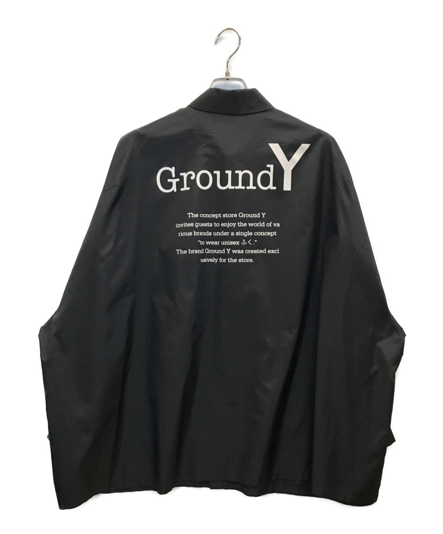 GROUND Y (グラウンドワイ) Logo dolman shirt　ロゴドルマンシャツ　 ブラック サイズ:1