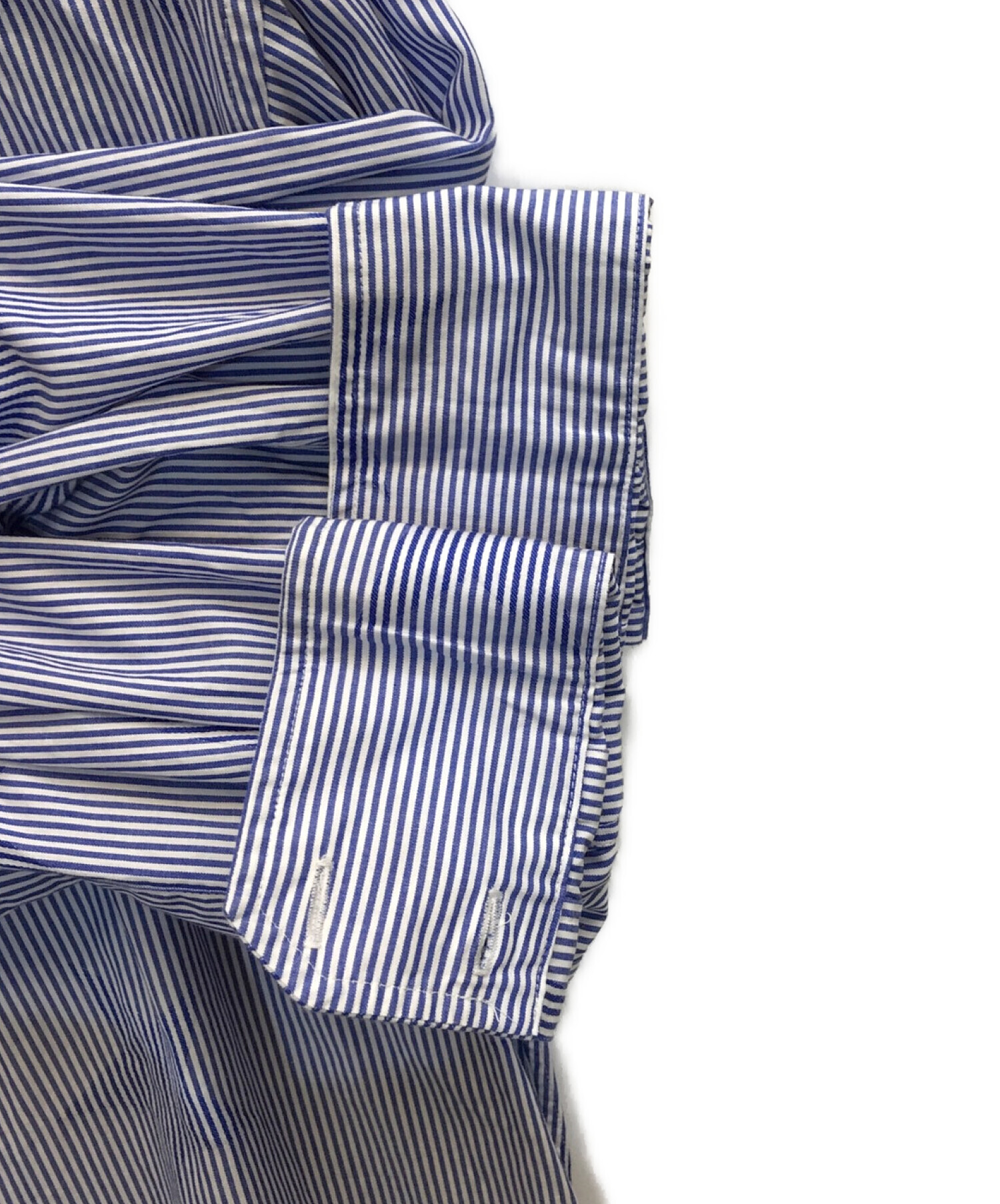 Vivienne Westwood man (ヴィヴィアン ウェストウッド マン) オーブ刺繍ピンストライプシャツ　スター柄シャツ ブルー サイズ:44