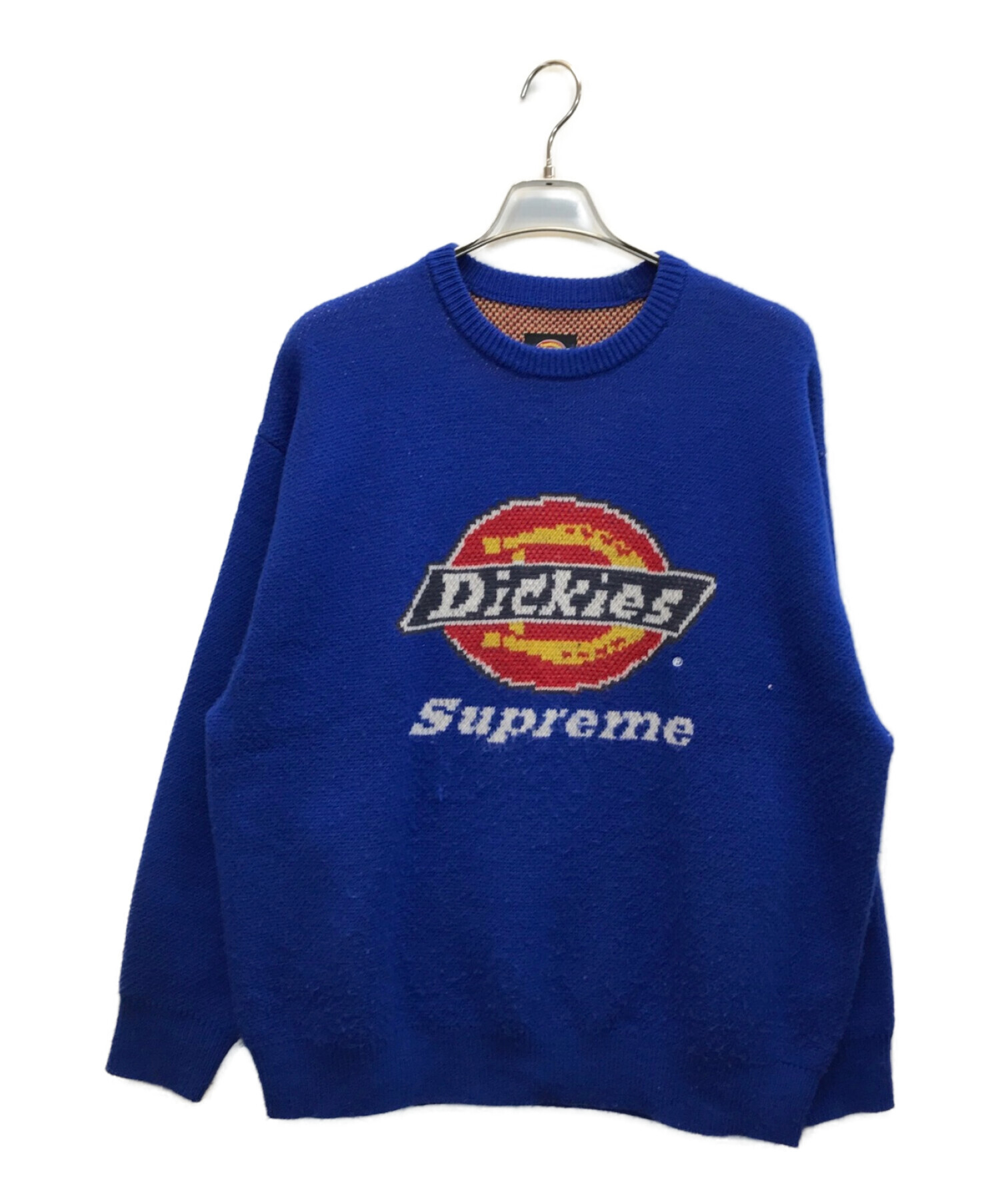 Supreme×Dickies (シュプリーム×ディッキーズ) 22AW Sweater コラボロゴニット ブルー サイズ:M