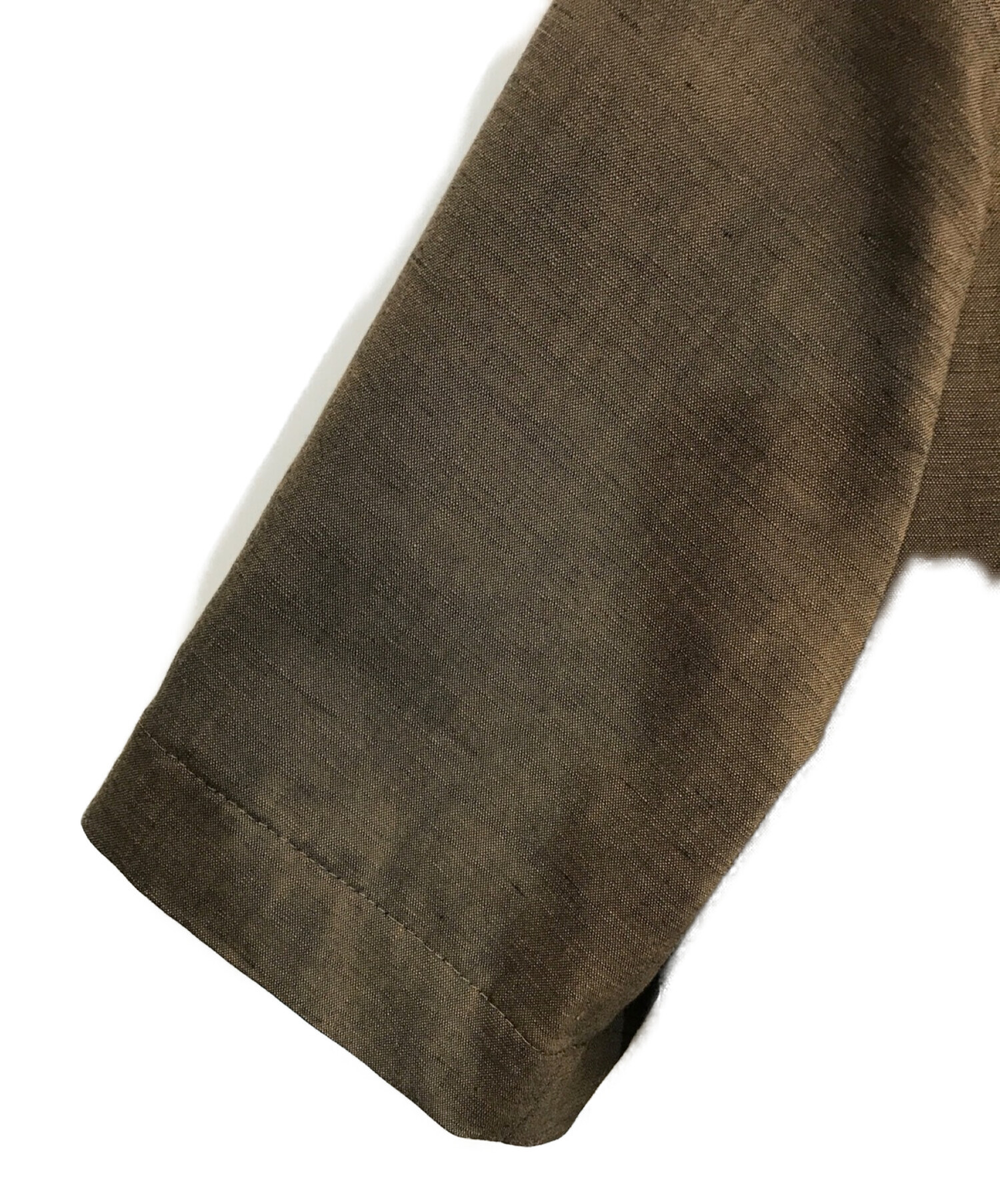 MAISON SPECIAL (メゾンスペシャル) ハーフスリーブジャケット 半袖ダブルジャケット ブラウン サイズ:M