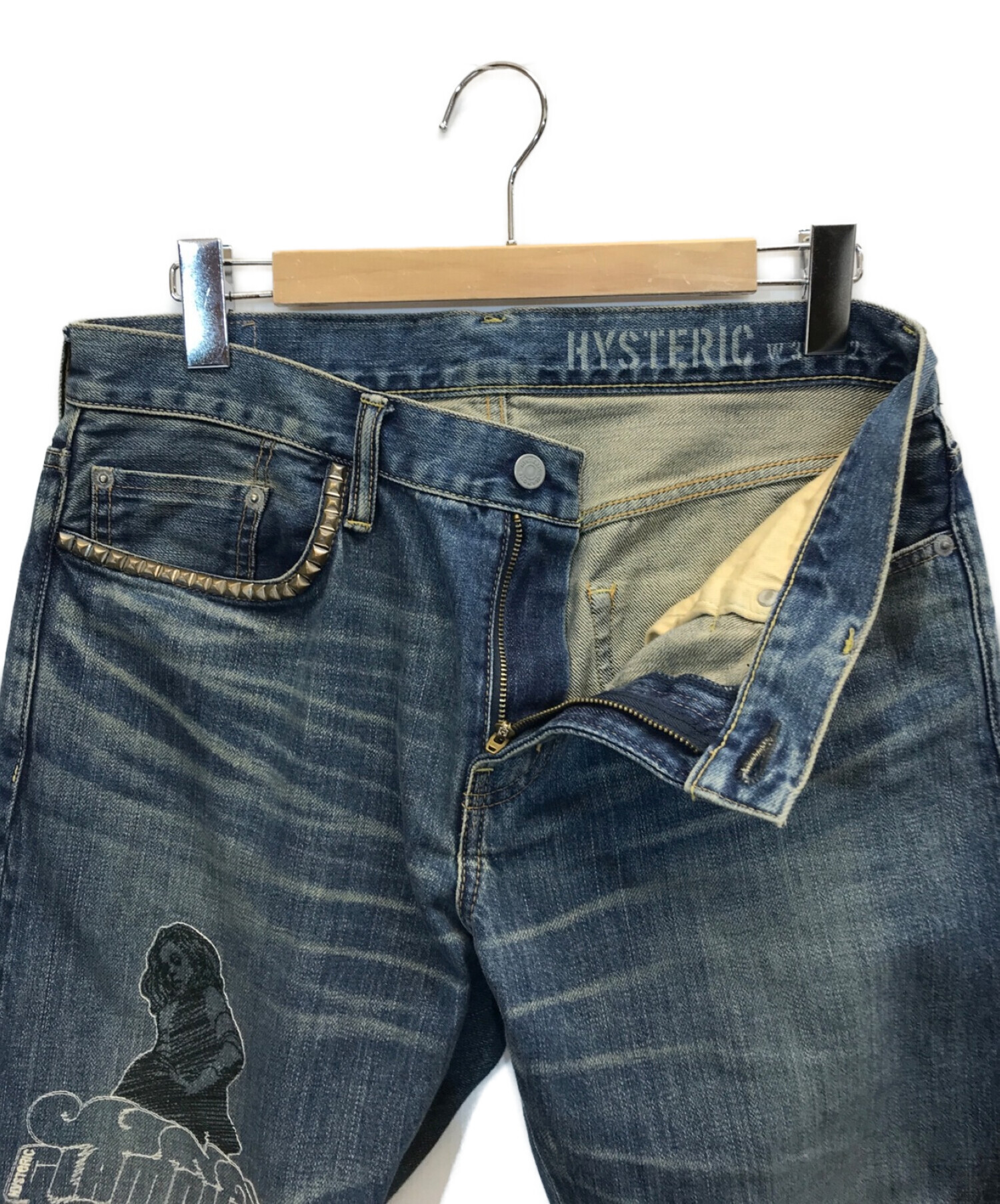 ヒステリックグラマー デニムW32 VIXEN GIR刺繍