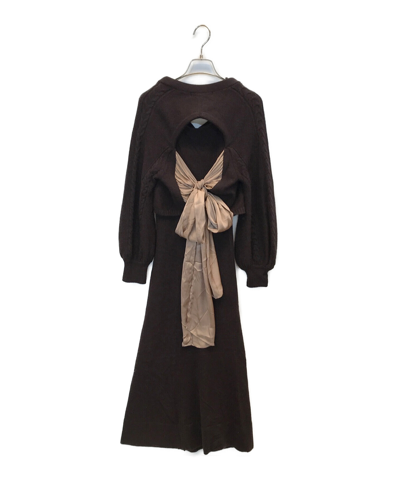 中古・古着通販】HER LIP TO (ハーリップトゥ) Back Ribbon Wool-Blend 