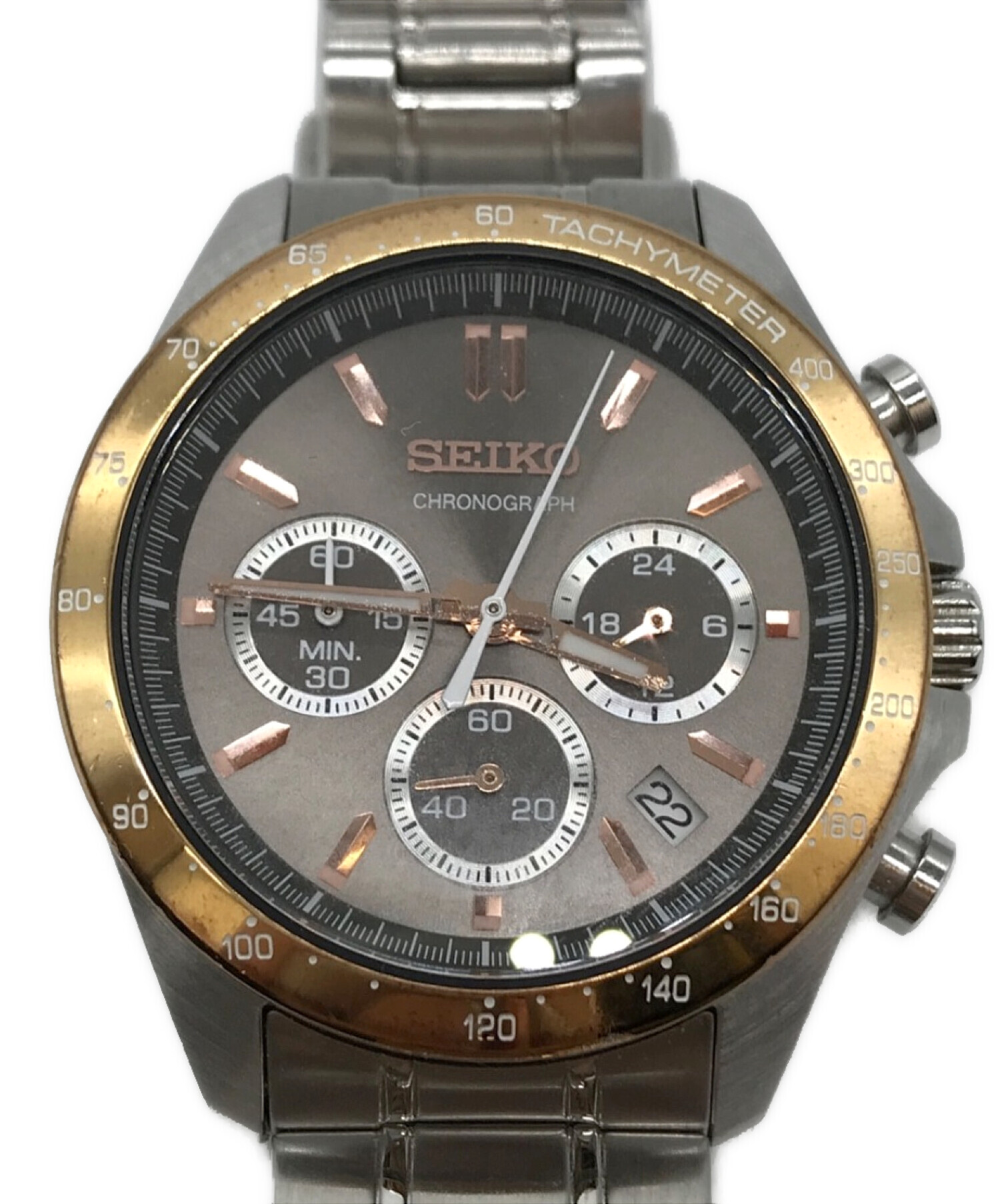 美品 辿 稼働品 良品 SEIKO セイコー BT63-00D0 クロノ デイト