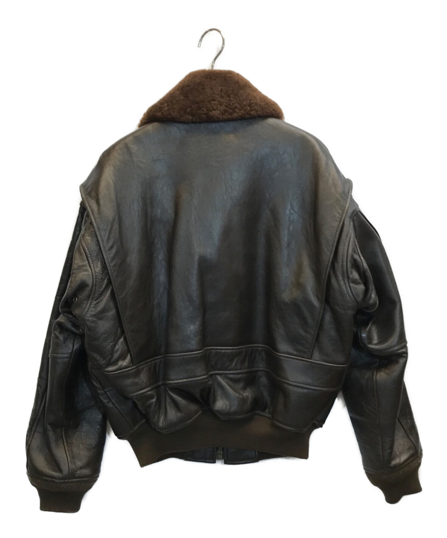 【美品】アヴィレックス XLサイズ ブラック 羊革 フライトジャケット