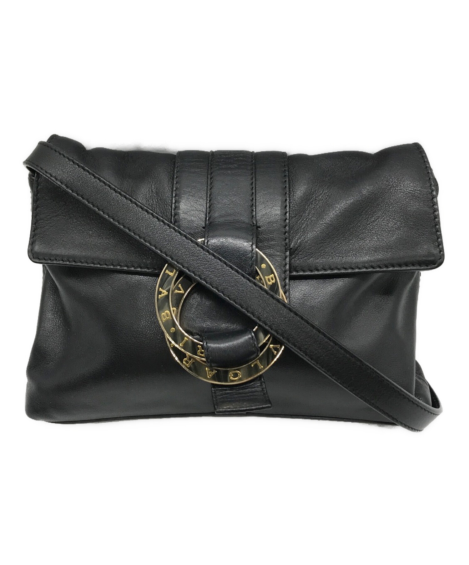 中古】BVLGARI ブルガリ ショルダーバッグ チャンドラ レザー 
