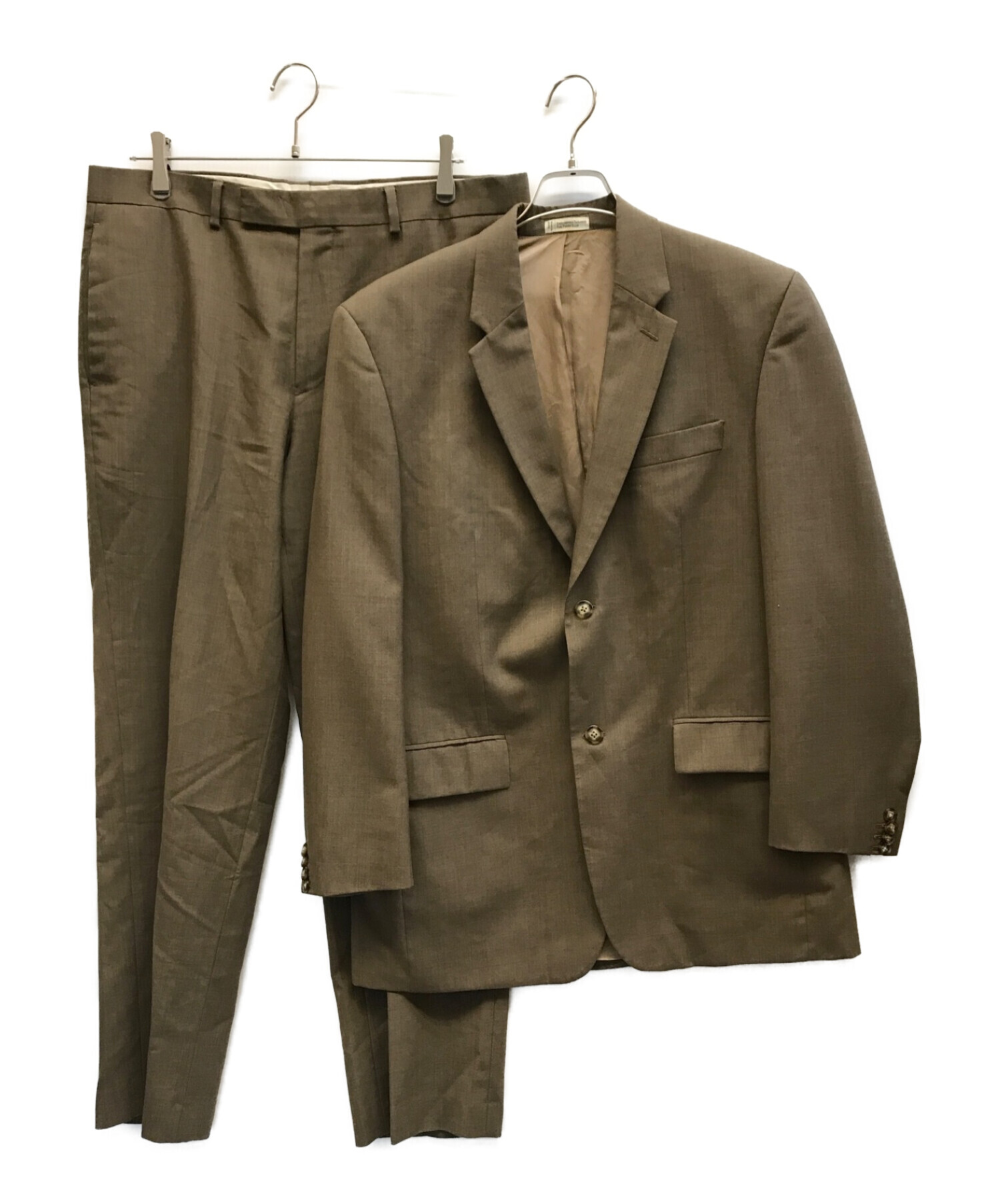 イングランド製メンズ紳士茶ブラウンスーツセット　ジャケット　パンツ　スラックス股下丈…75cm