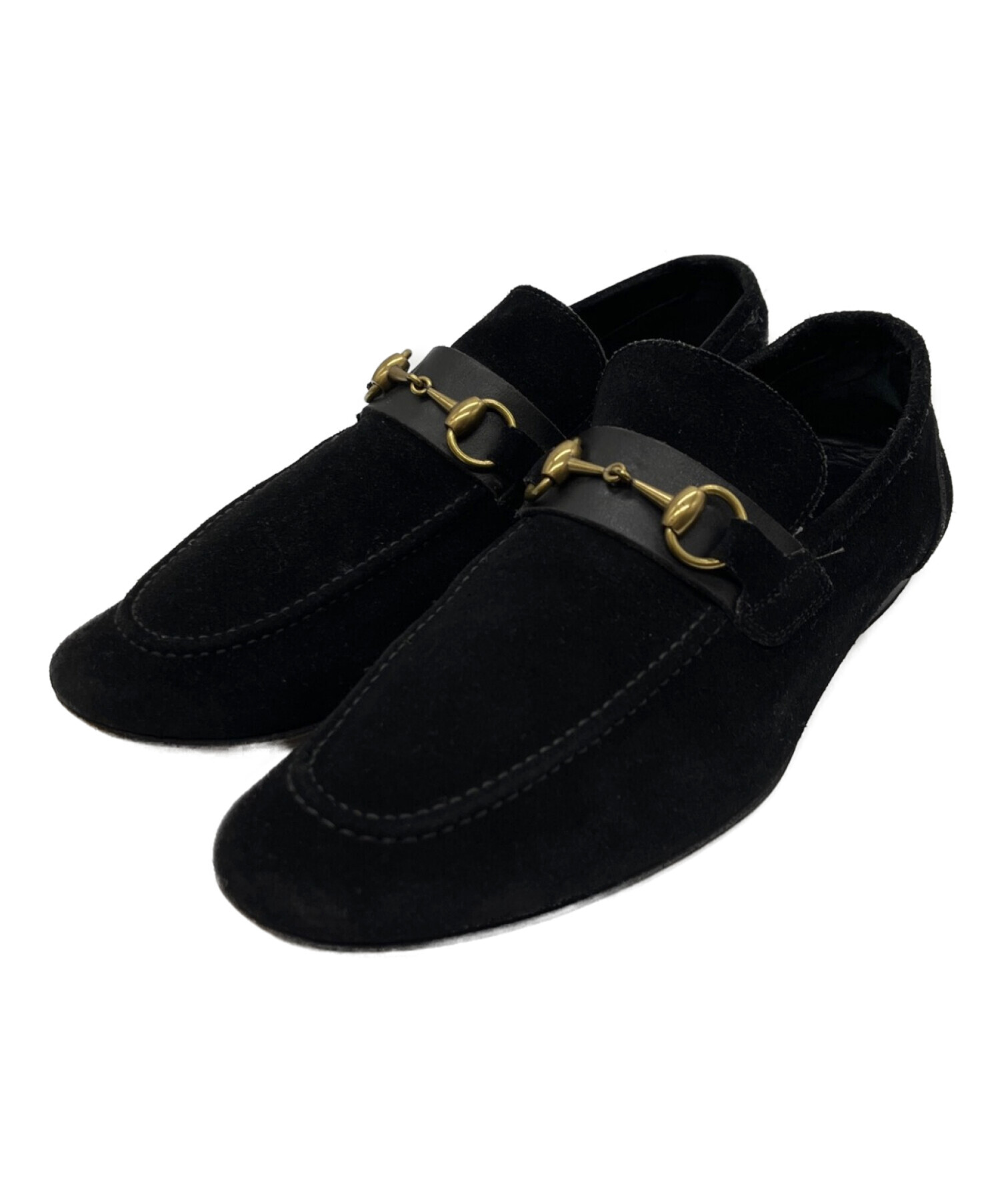 中古・古着通販】GUCCI (グッチ) ホースビットスウェードローファー 