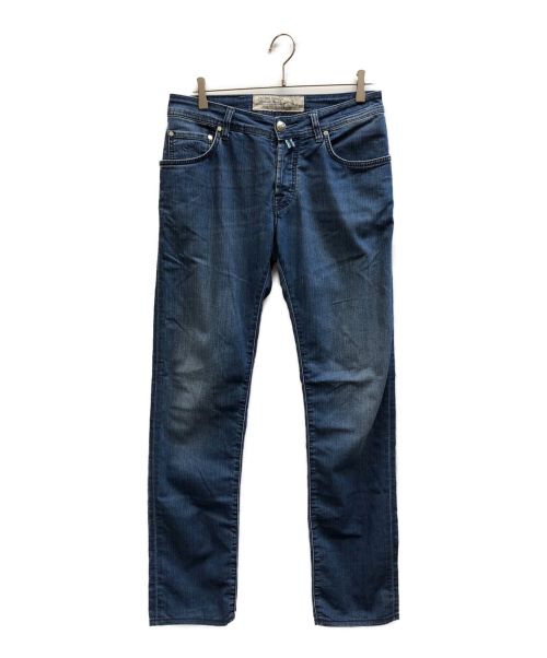 m6177【美品 ヤブコーエン PW622】ブラックデニム アンクル丈 でっかく W31