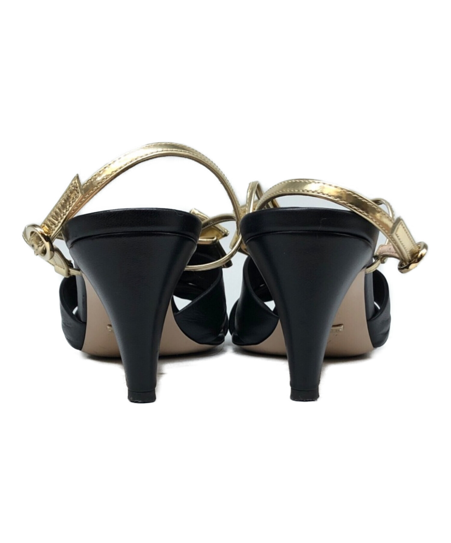中古・古着通販】GUCCI (グッチ) バイカラーリボンサンダル 