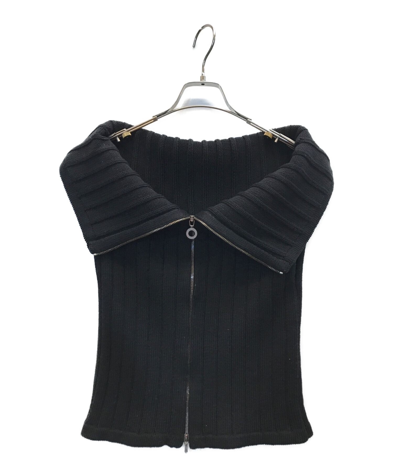中古・古着通販】CHANEL (シャネル) ノースリーブニット ブラック 