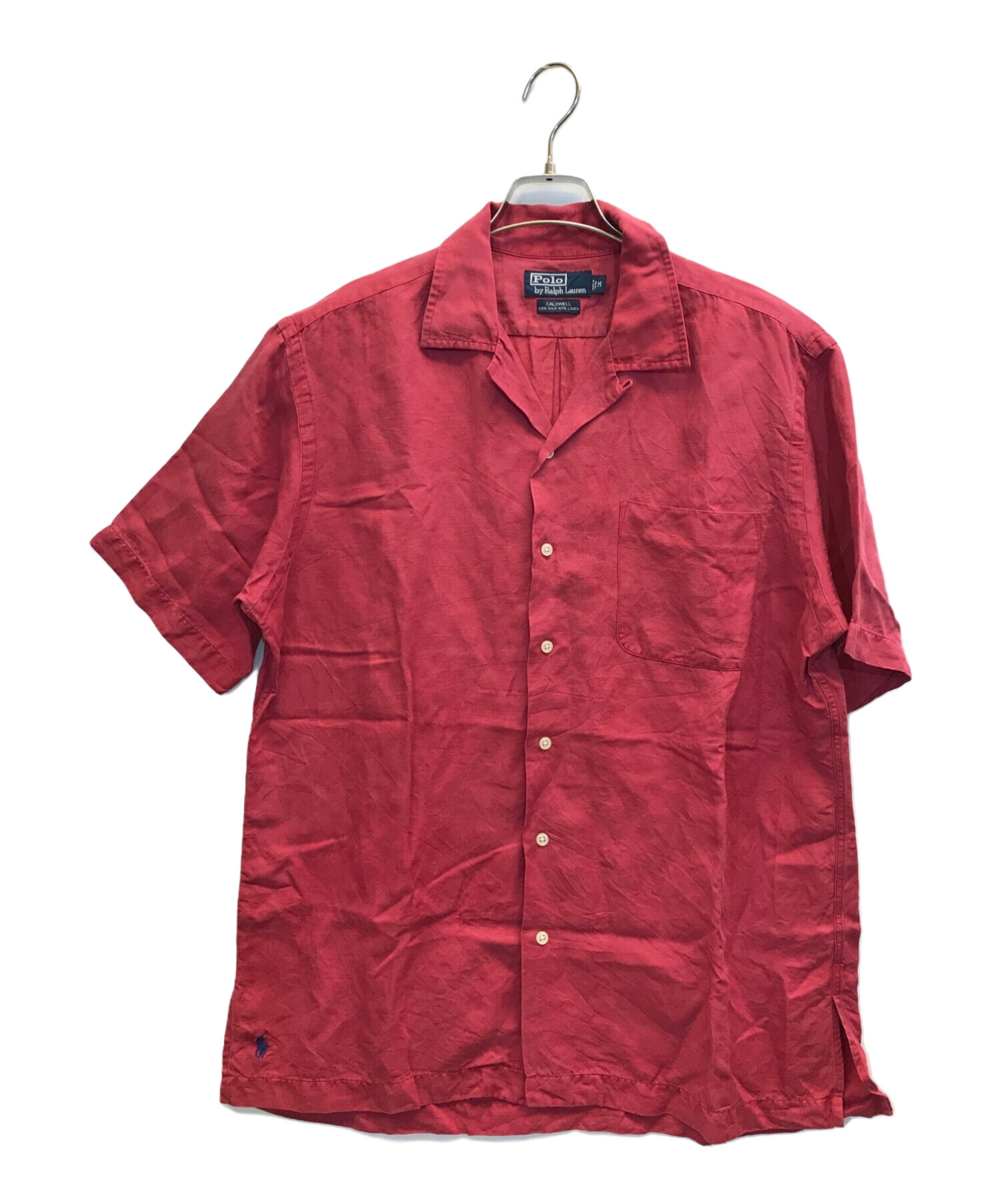 90s RALPH LAUREN ラルフローレン 開襟シャツ ビッグポロ リネン｜トップス